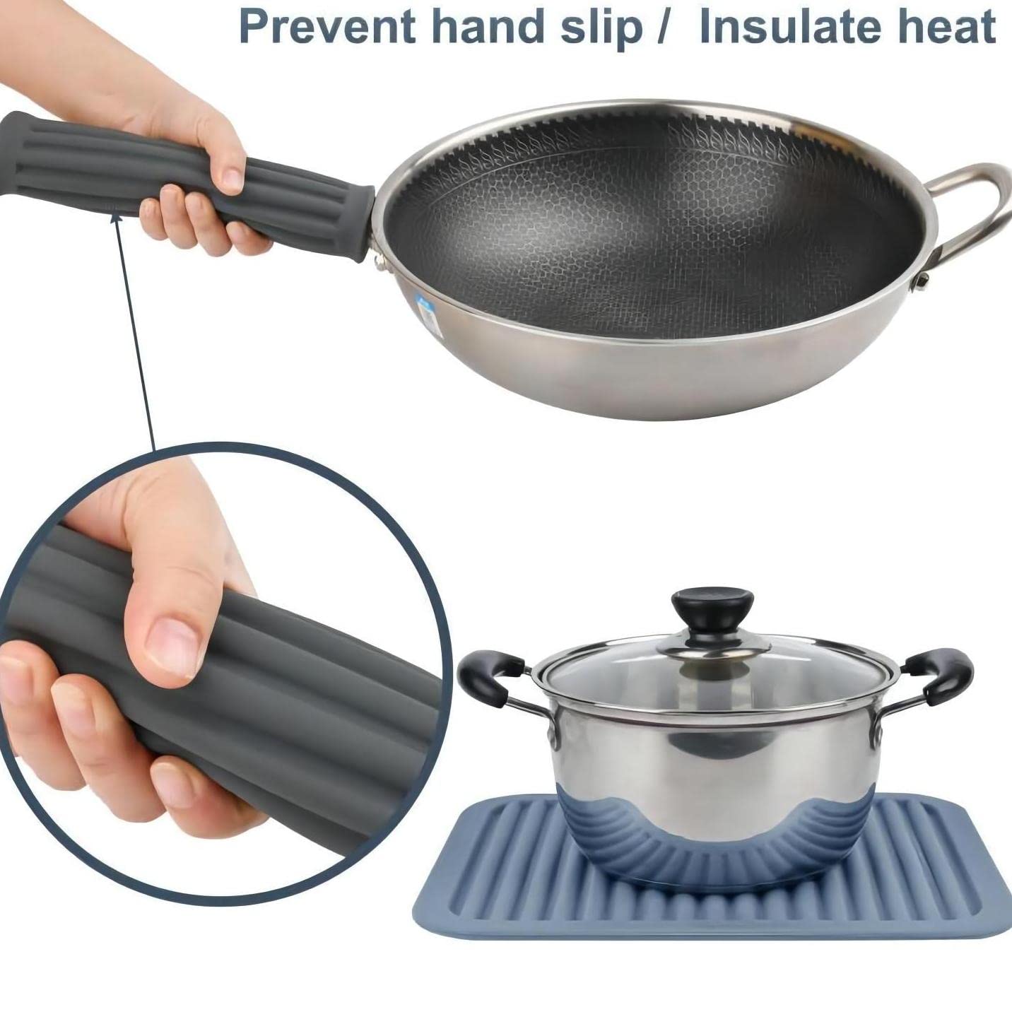 Premium Silicone Trivets for Hot Pots & Pans - 9
