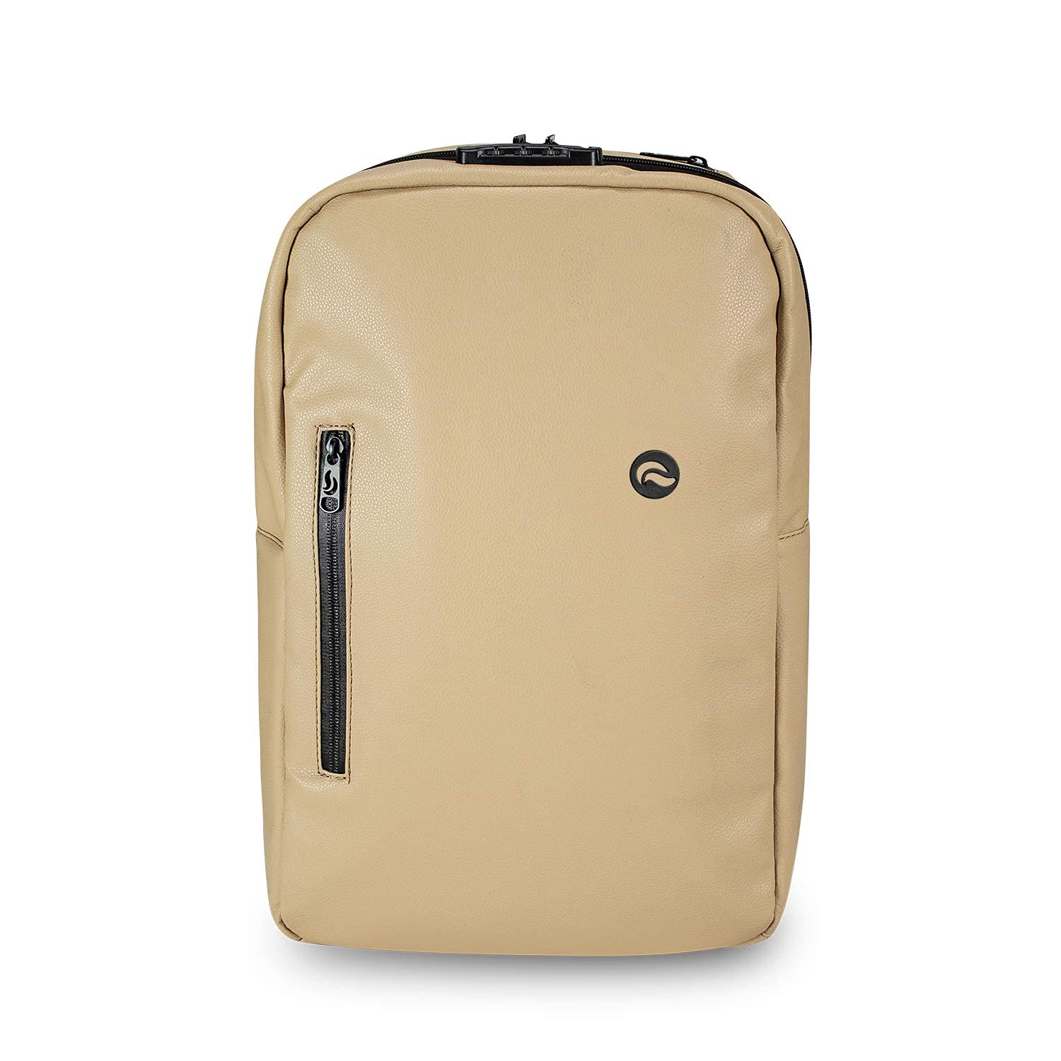 Skunk Elite Smell Proof Backpack - Tan Leather for Travel, Hiking & Outdoor Adventures | Odor-Resistant & Durable