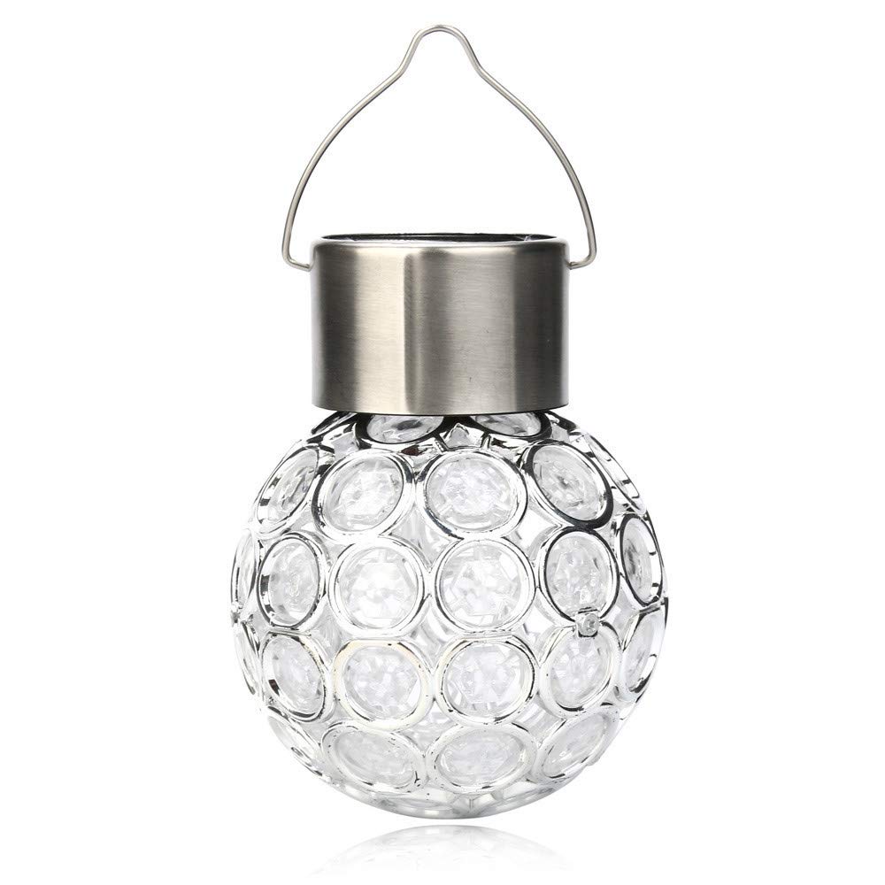 Waterproof Solar Powered Rotatable LED Round Ball Lights for Outdoor Garden, Camping, Patio, and Backyard Decor - Perfect for Hanging, Pathway, and Landscape Lighting