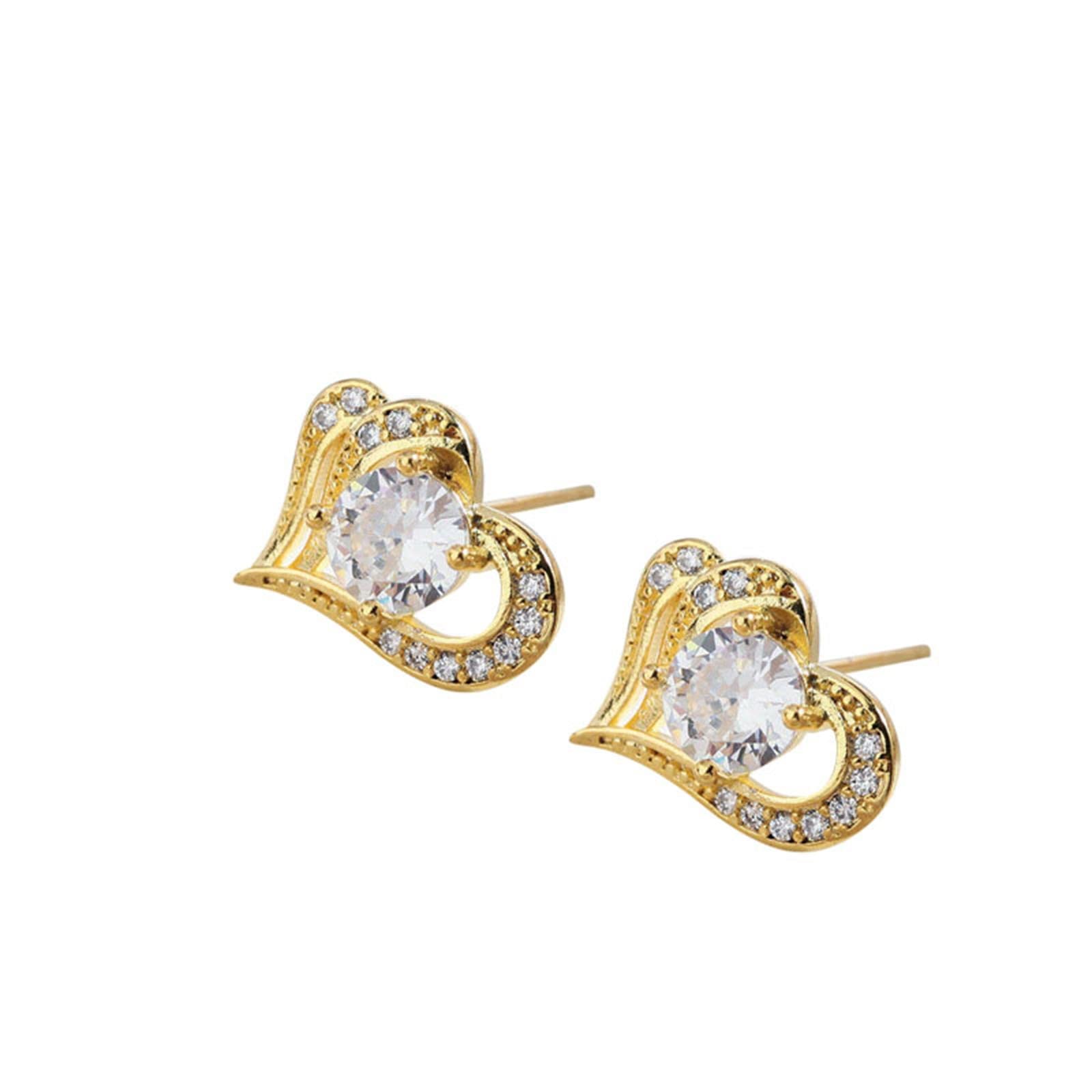 Birthstone Crystal Heart Earrings for Women - Elegant Gift for Mom, Her, Birthday, Anniversary | Perfect for Everyday Wear, Date Night, Special Occasions