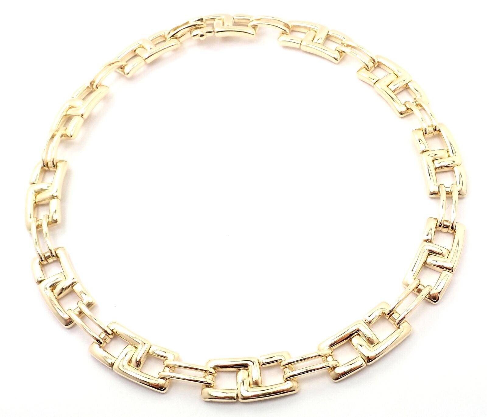 Authentic Tiffany & Co 18k Yellow Gold Wide Link Necklace - Vintage 2001 Collection | Luxury Jewelry Gift for Women, Anniversary & Special Occasions