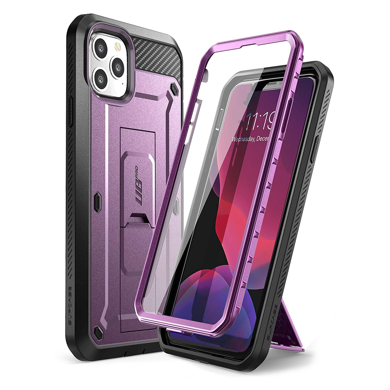 iPhone 11 Pro Max 6.5 Inch Shockproof Case - Unicorn Beetle Pro Series Rugged Protective Cover with Metallic Purple Finish | Perfect for Outdoor Activities, Work & Daily Use