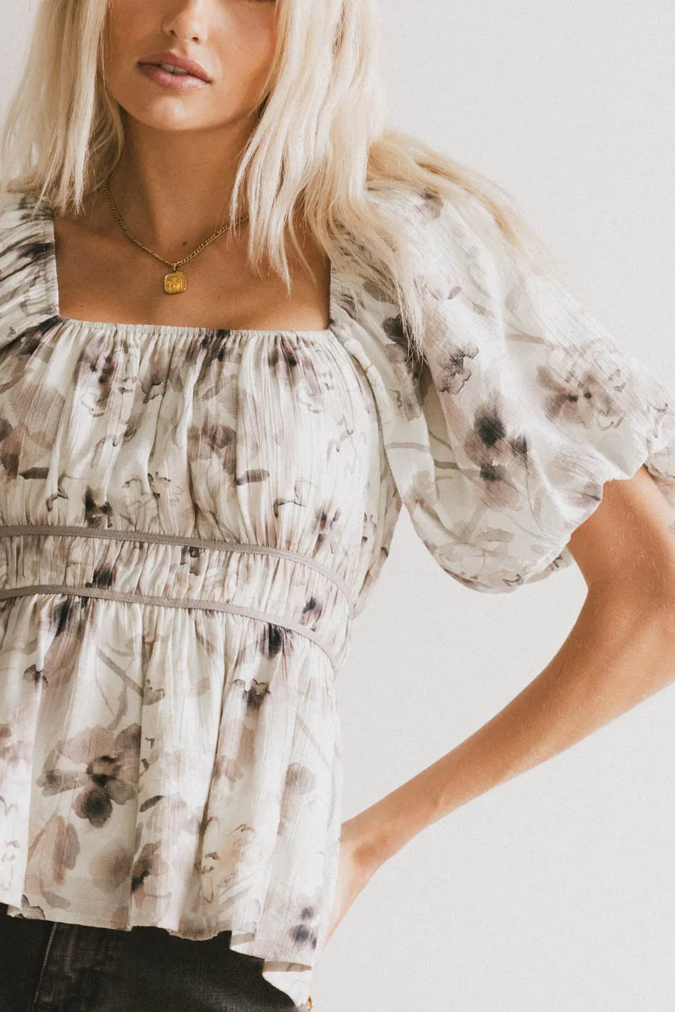 Arden Floral Tie Blouse for Women | Elegant Wrap Top with Floral Print | Perfect for Office, Date Night & Spring Outfits | FINAL SALE