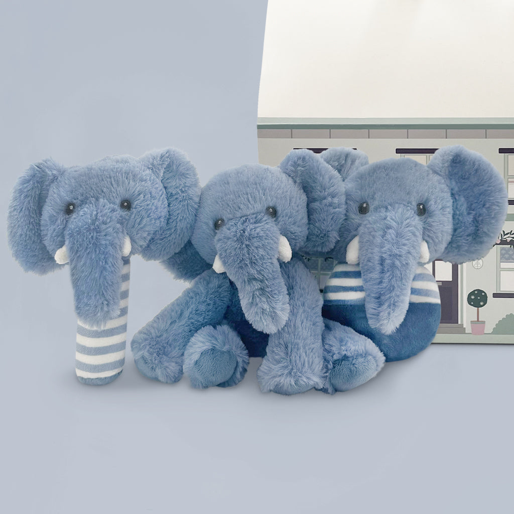 Adorable Three Little Elephants Plush Toy Set - Cute Stuffed Animals for Kids, Nursery Decor & Baby Shower Gifts - Perfect for Cuddling, Playtime and Elephant-Themed Room Decor