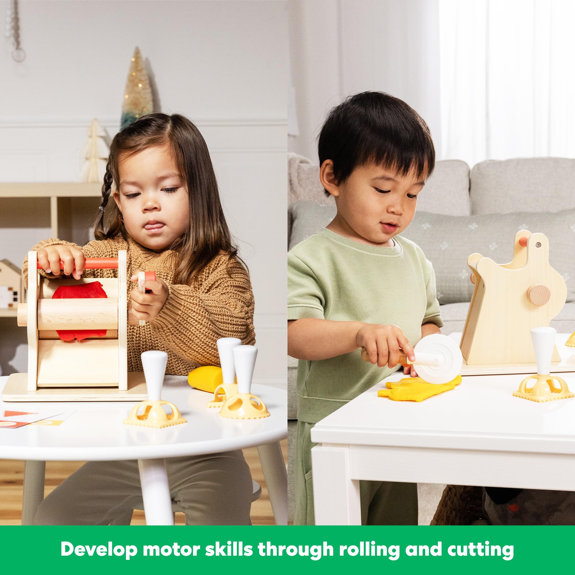 KiwiCo Fun Dough Pasta Making Kit - STEM Learning Toy for Kids Ages 3+ | Develop Math, Shapes & Motor Skills | Pretend Play Kitchen Set for Creative Play | Perfect for Preschool Learning & Birthday Gifts