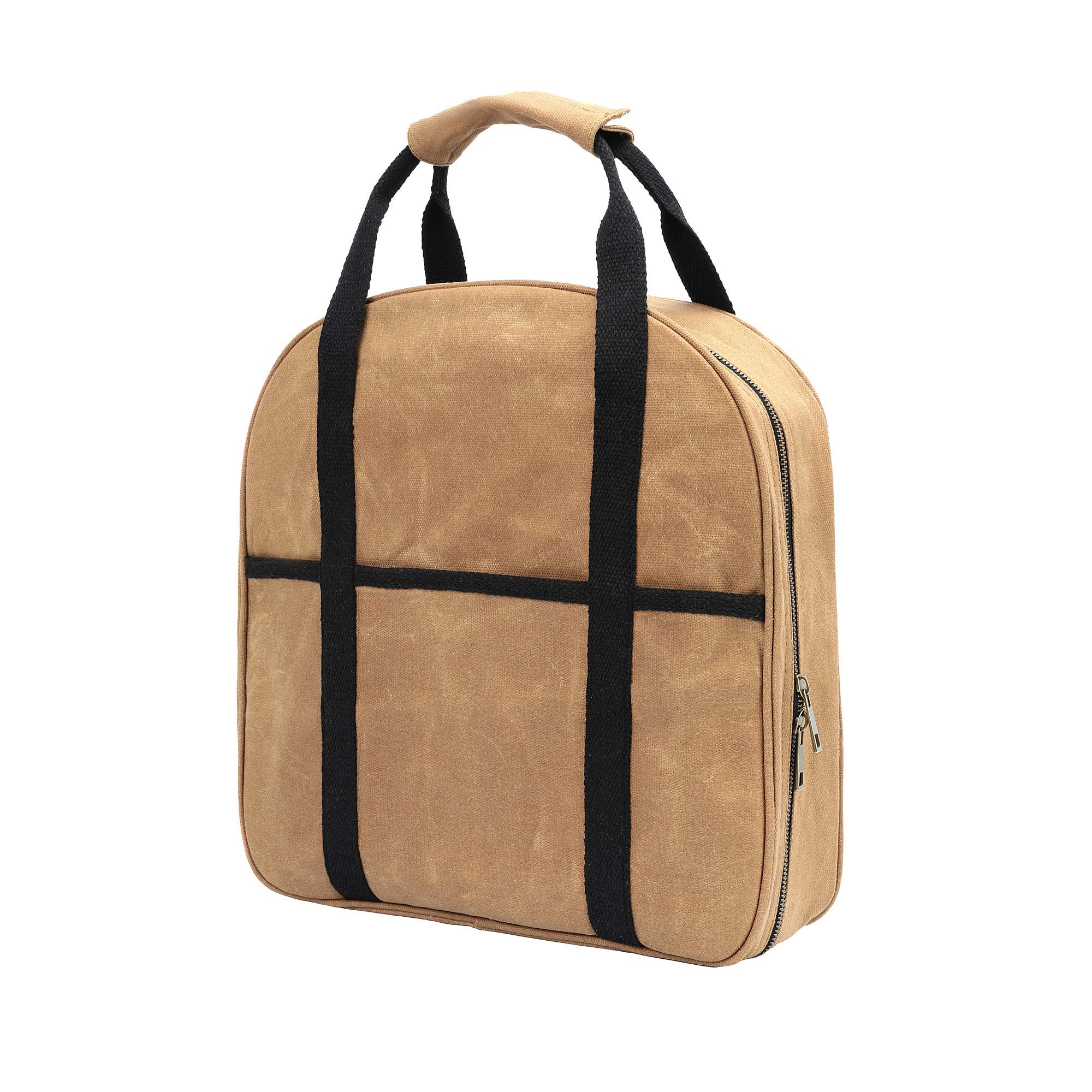 Denifiter Waxed Canvas Cable Bag - Heavy Duty Waterproof Tool Organizer for Electricians & DIY Repairs (Khaki) | Perfect for Construction Sites, Home Workshops & Outdoor Maintenance