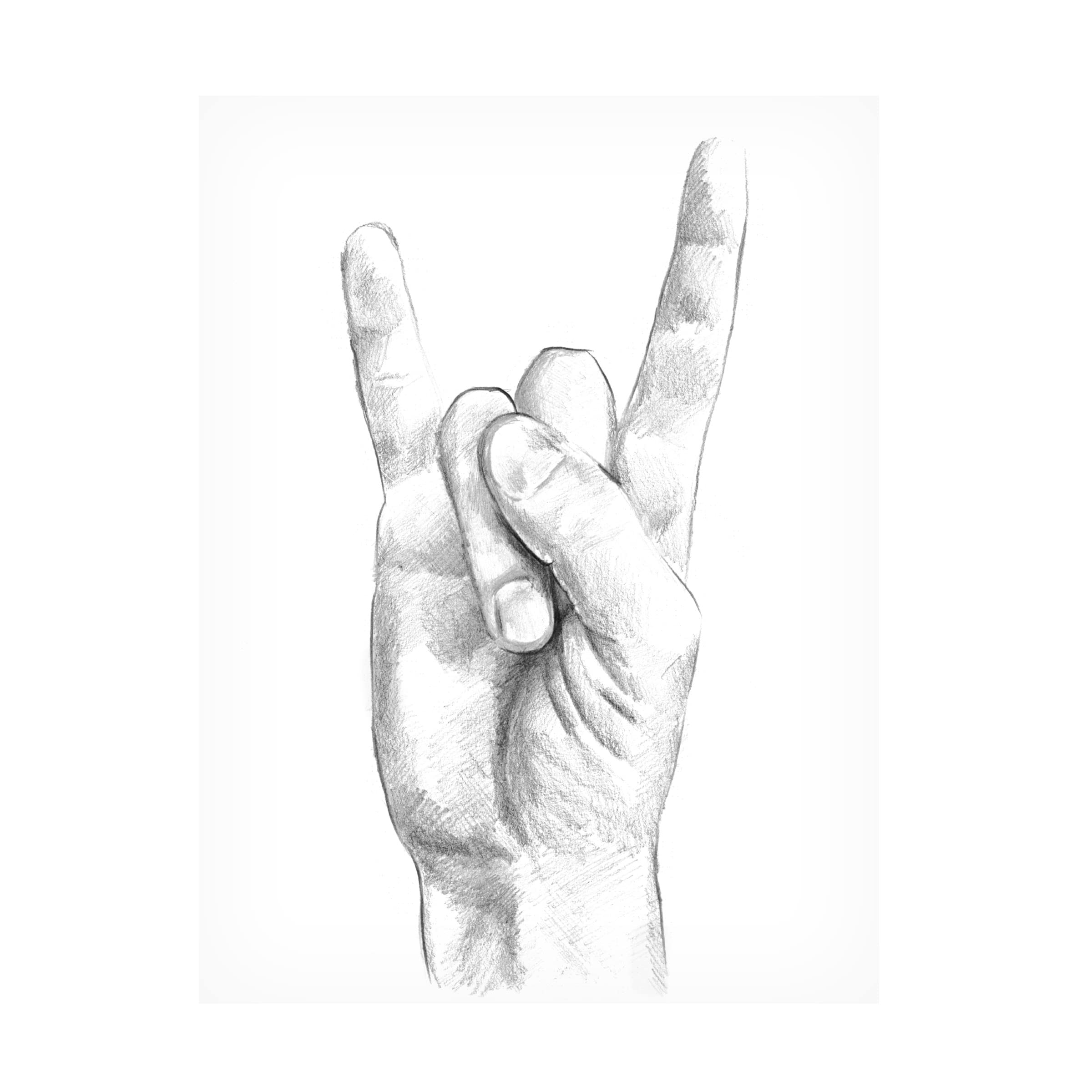 Hand Signs IV Canvas Art Print by Jennifer Paxton Parker - Modern Abstract Wall Decor for Living Room, Bedroom & Office - Trademark Fine Art Collection