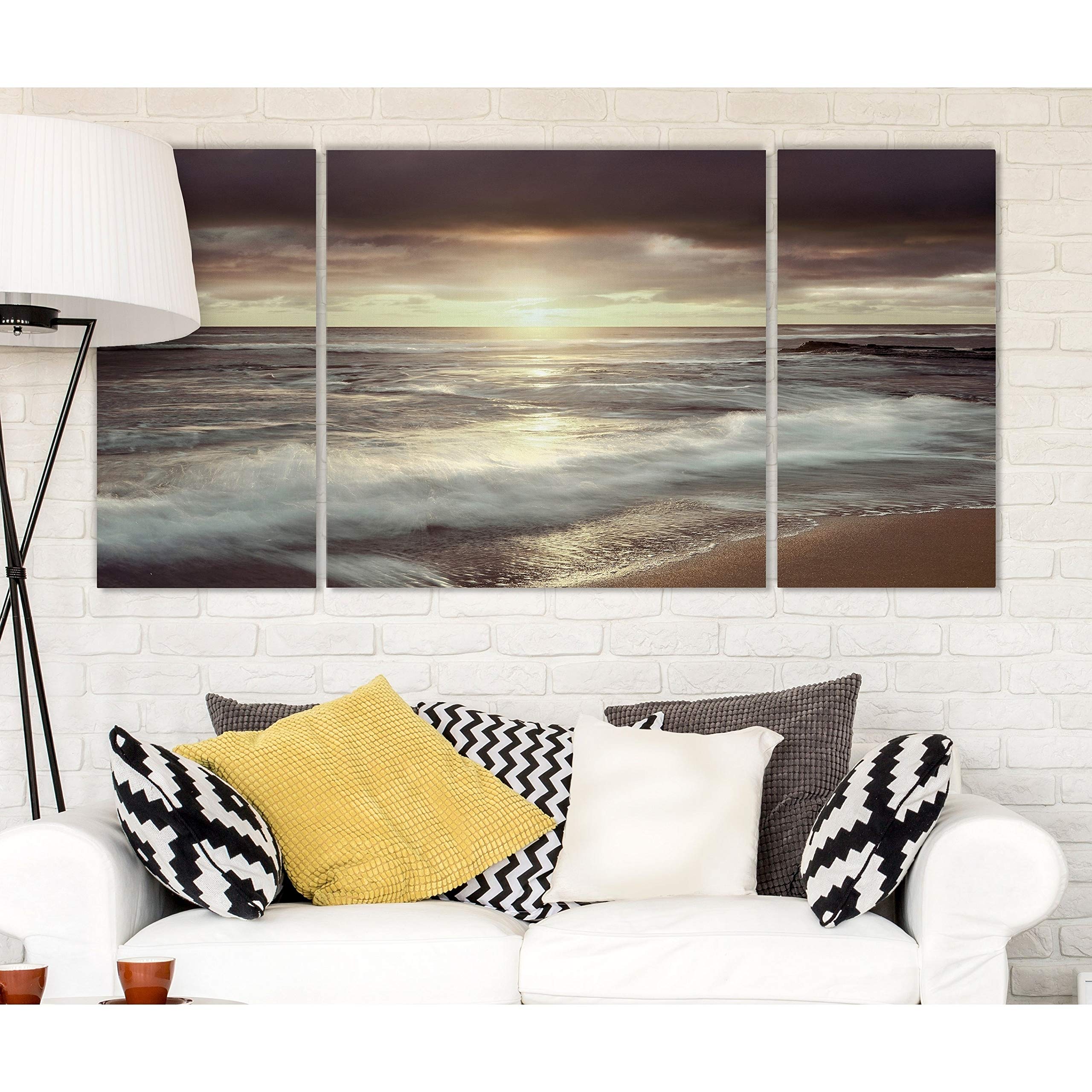 Wexford Home 'Friday Night Lights' Premium Multi-Piece Canvas Wall Art Set - 24x48 Inches - Perfect for Living Room, Bedroom & Game Room Decor