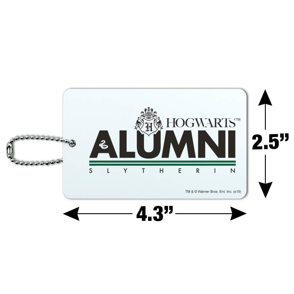 Harry Potter Slytherin Alumni Luggage Tag - Personalized Suitcase ID Card for Carry-On Bags - Perfect for Travel, Cosplay & Harry Potter Fans