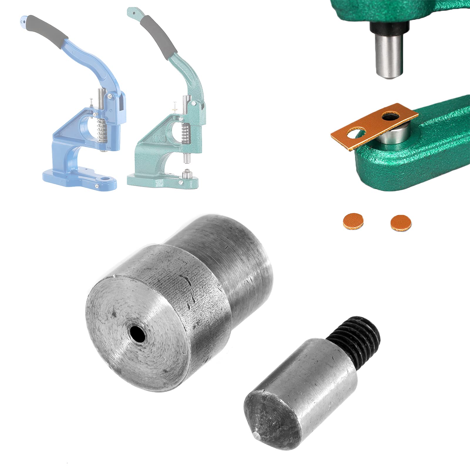 5mm (3/16 in) Pointed Punching Die for Hand Press Grommet Machine - Eyelet Hole Punch Tool for 1-9mm Thickness - Perfect for Leather Craft, Fabric Grommet Installation & DIY Projects
