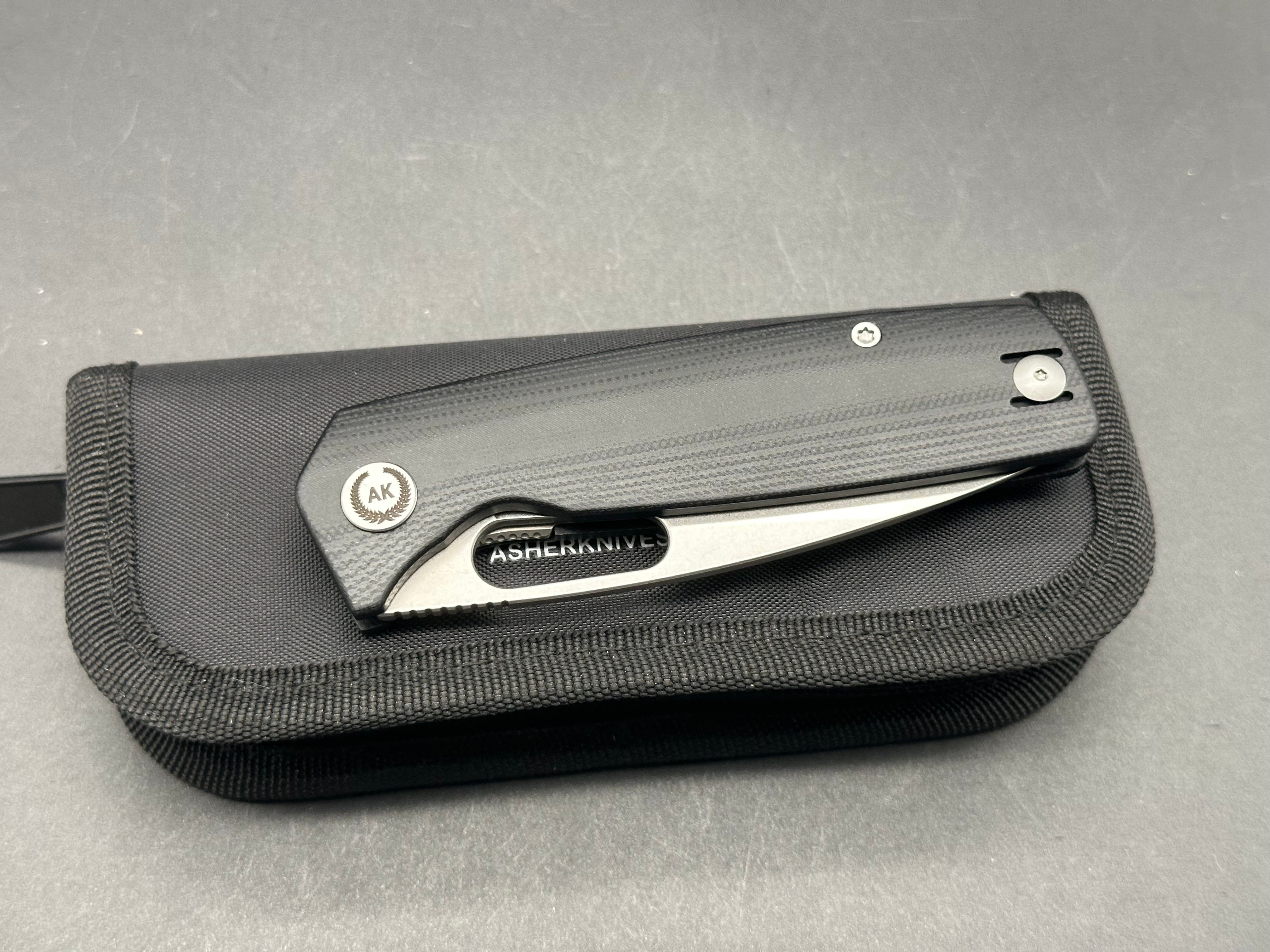 Asher Spiro G10 Folding Knife - 3.2