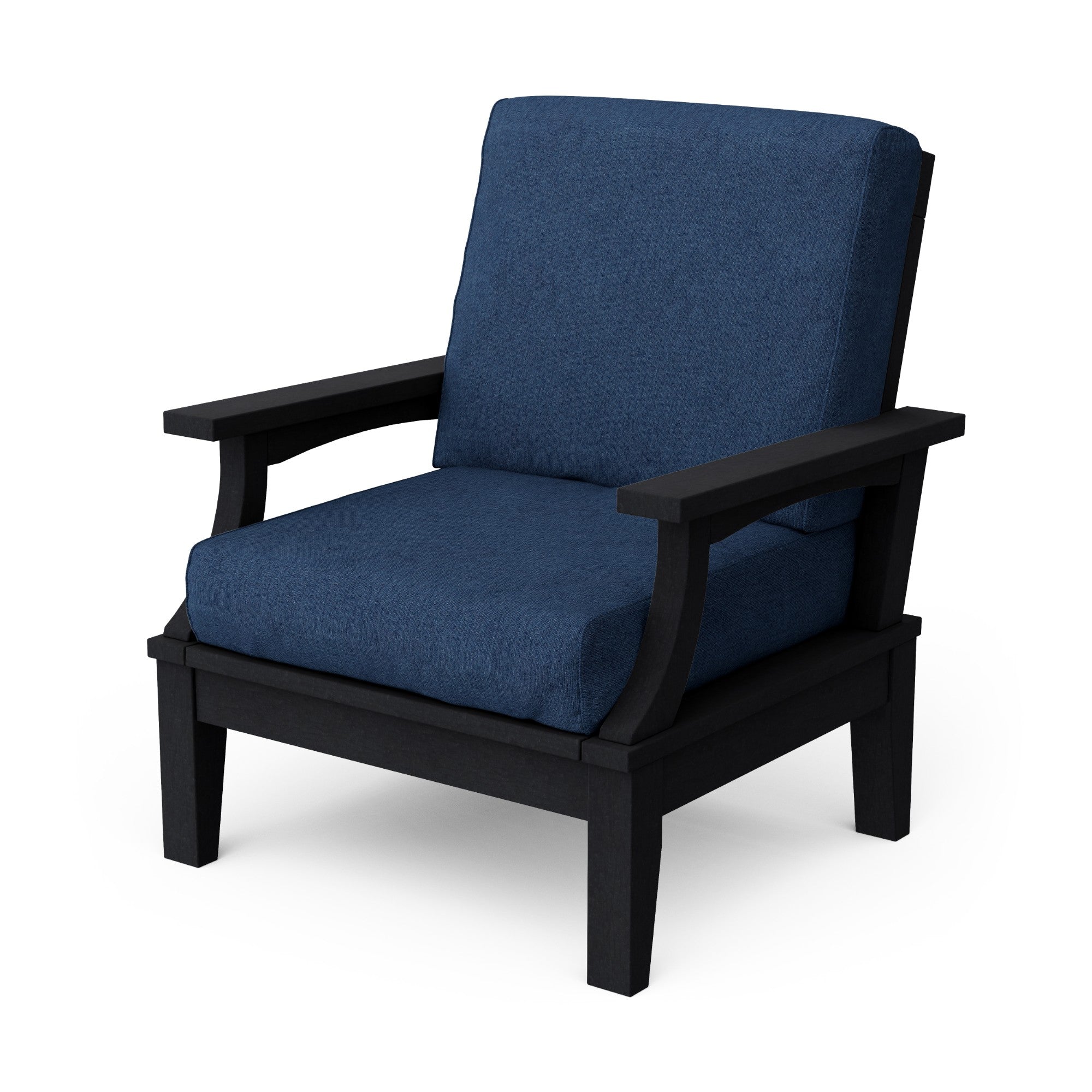 Heritage Deep Seating Patio Chair with Weather-Resistant Cushions - Outdoor Lounge Furniture for Garden, Poolside & Backyard Relaxation