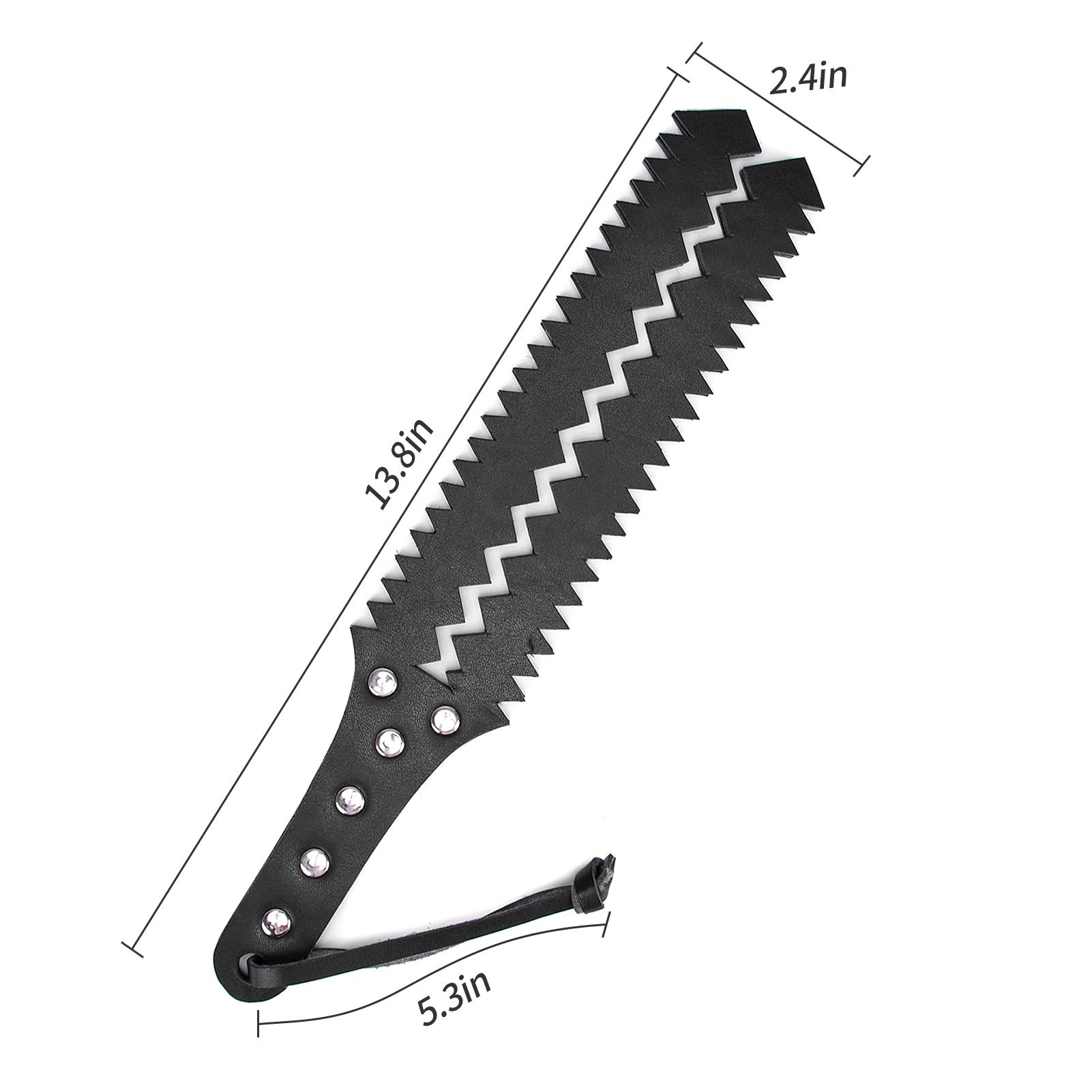Fetish Leather Spanking Paddle - 3-Layer Jagged BDSM Toy for Couples | Bondage, Flirting & Sensual Play | Perfect for Spanking, Roleplay & Intimate Scenes