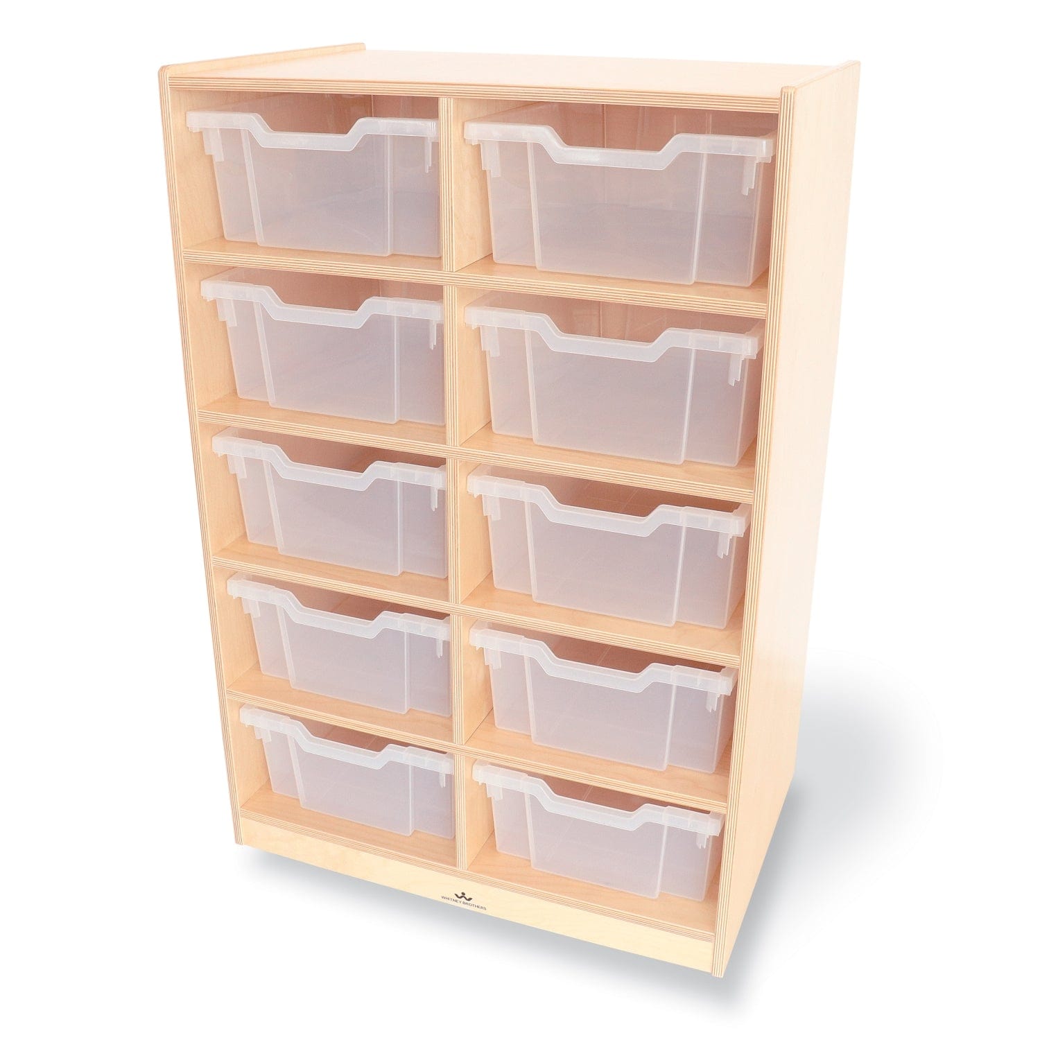 10-Cubby Mobile Tray Storage Cabinet - Rolling Organizer for Classroom, Office, or Playroom - Perfect for School Supplies, Toys, and Craft Storage