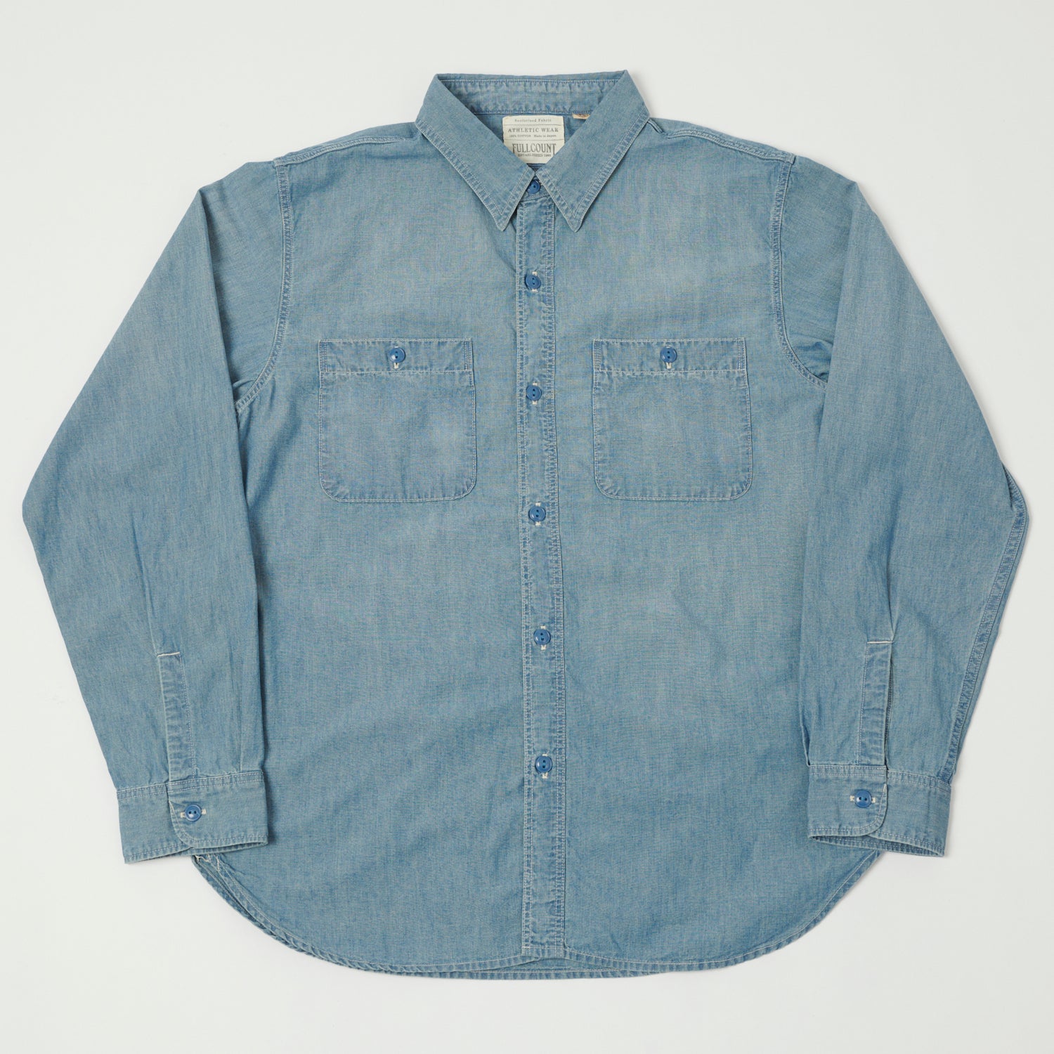 Full Count 4810HW 3.5oz Chambray Work Shirt - Premium Fade Denim Shirt for Men | Durable & Comfortable Workwear for Outdoor, Casual & Everyday Wear