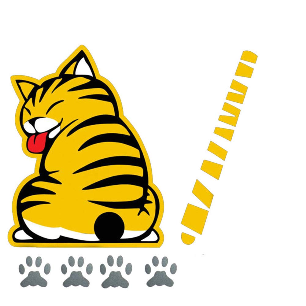 3D Creative Cat Wagging Tail Car Windshield Wiper Sticker - Fun Cartoon Car Decoration for Rear Window & Glass - Perfect for Car Enthusiasts & Pet Lovers (Great for Gifts, Car Shows & Personalizing Your Vehicle)