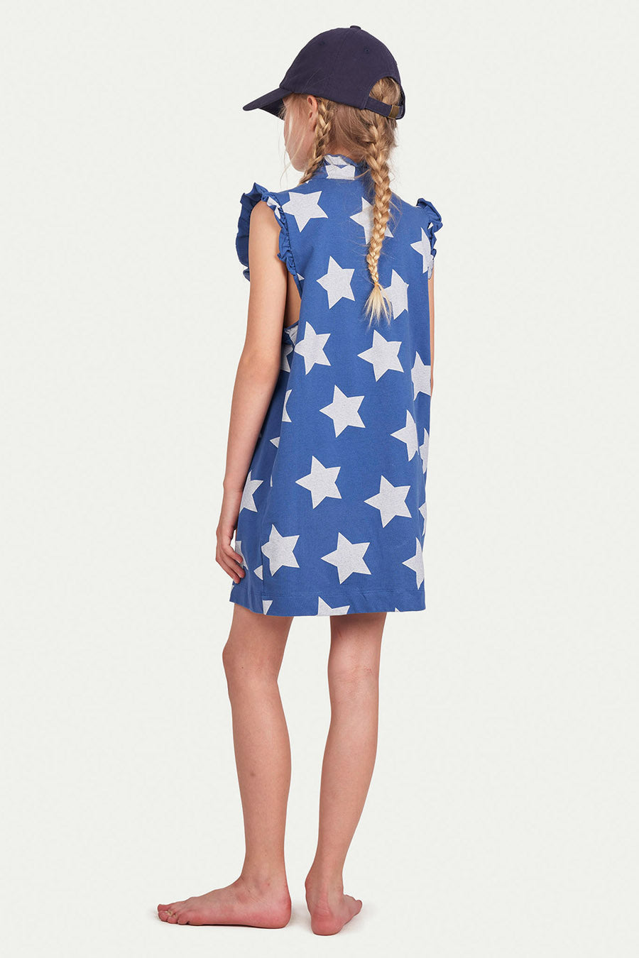 Girls' Animal Observatory Albatross Blue Dress - Cute & Comfortable Kids Outfit for School, Parties & Playtime
