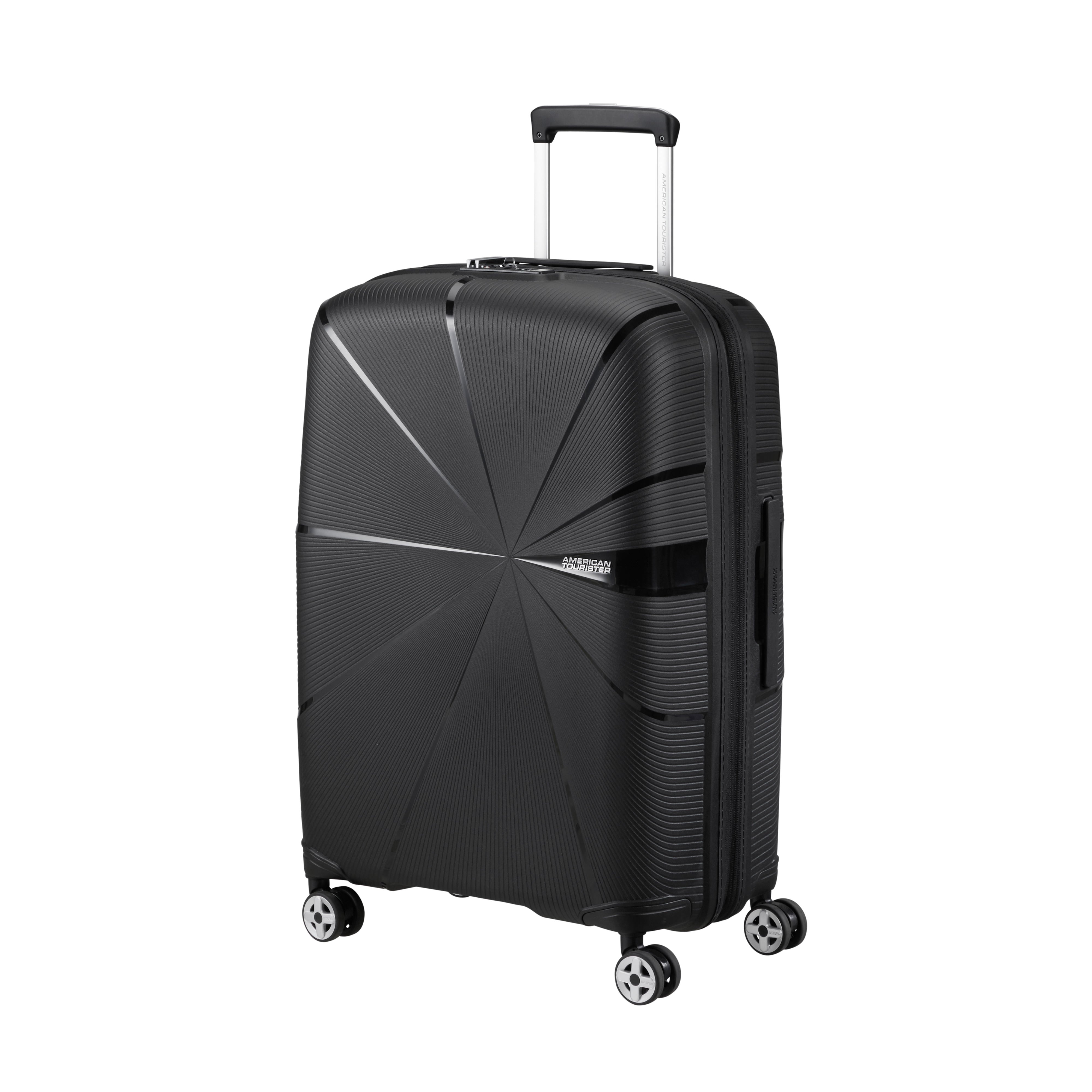 American Tourister StarVibe 3-Piece Expandable Spinner Luggage Set - Lightweight Suitcase for Travel, Business Trips & Family Vacations | Durable Hardshell Luggage with 360° Wheels