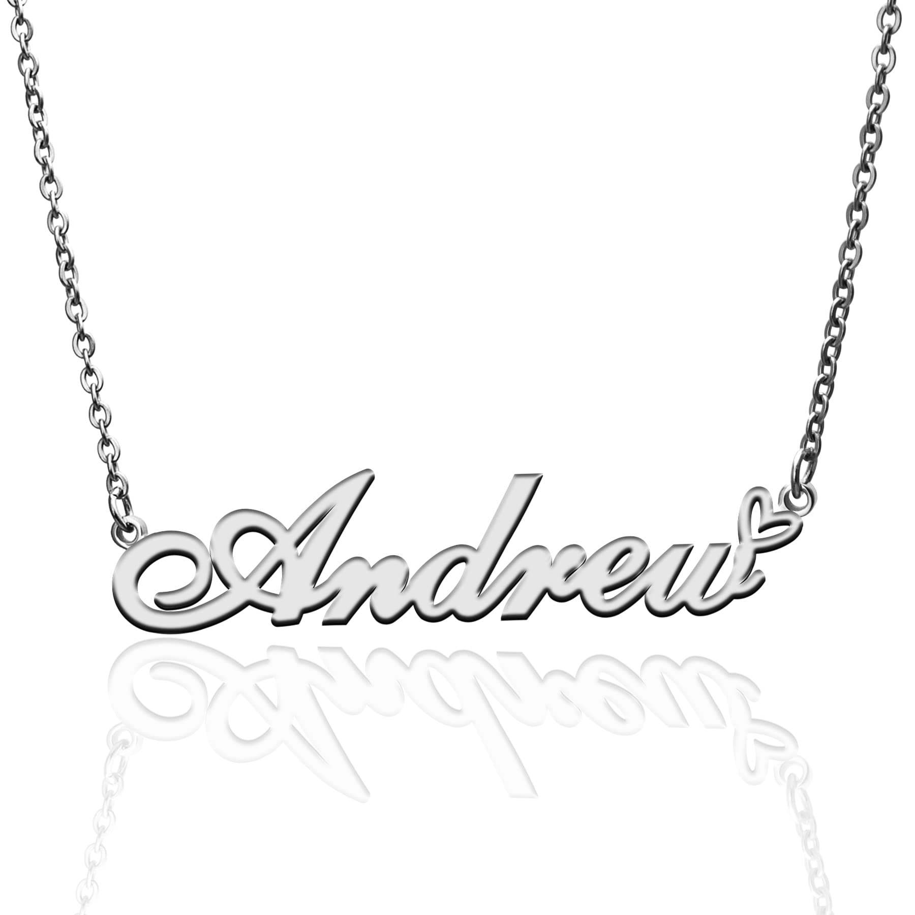 Personalized Name Necklace for Women - Custom Heart Pendant with Gold Plating | Unique Gift for Her, Mom, Daughter & Friends | Perfect for Christmas, Birthday, Anniversary & Everyday Wear