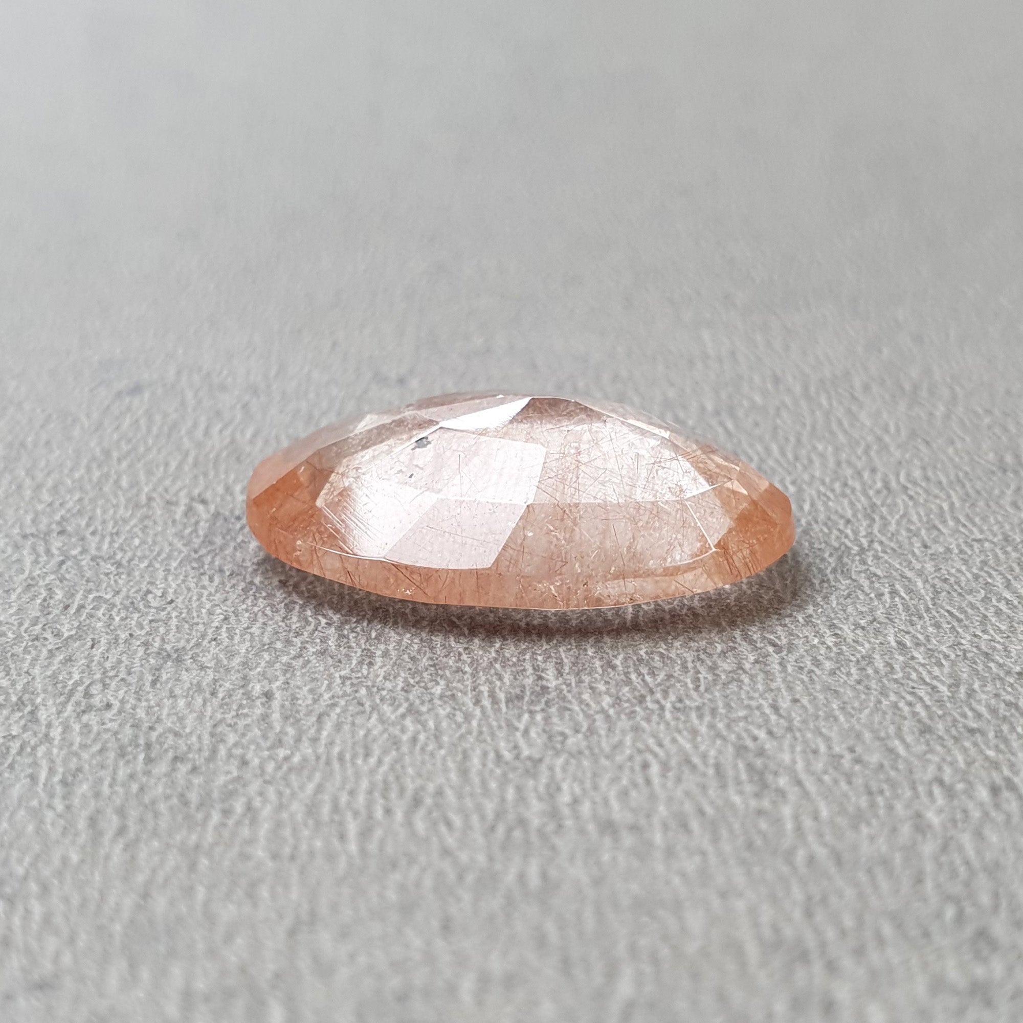 Natural Brown Rutile Quartz Gemstone - 18.60cts Untreated Oval Cut (23x18mm) | Unheated Genuine Rutile Quartz for Jewelry Making, Healing Crystals & Mineral Collections (Includes Video)
