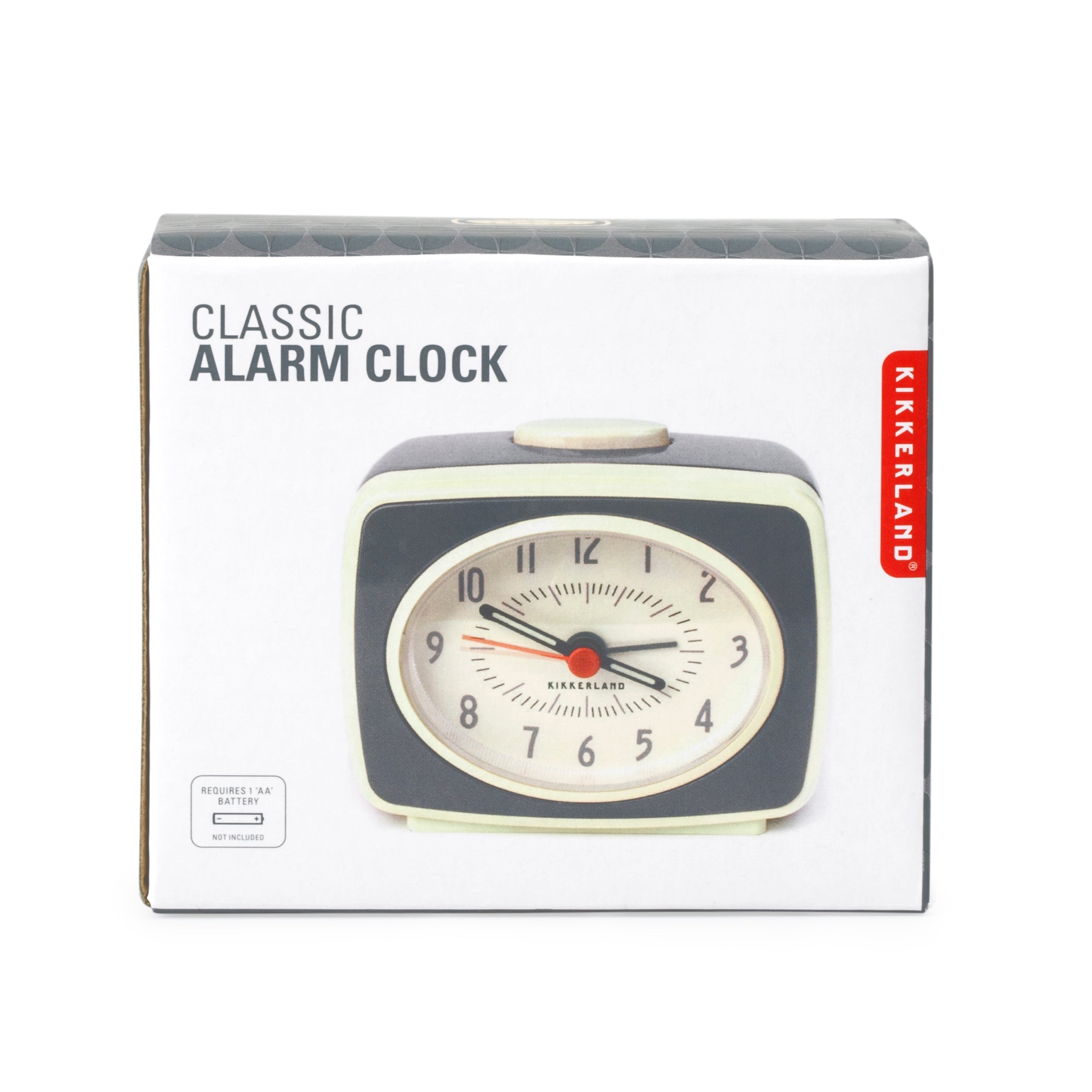 Vintage Grey Alarm Clock with Loud Ringing - Perfect for Bedrooms, Offices & Travel | Battery Operated, Easy to Read Display