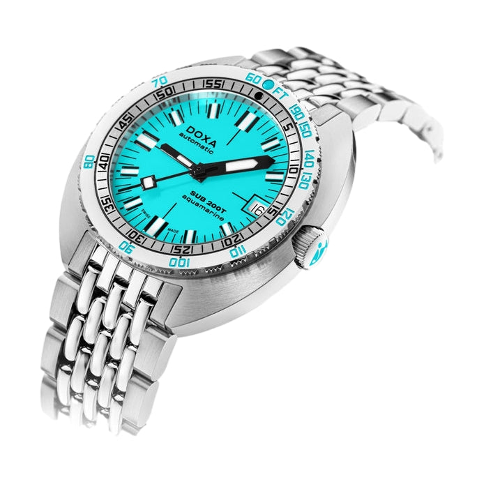 SUB 200T Aquamarine 39mm Turquoise Bracelet Watch - Perfect for Casual Wear, Office & Outdoor Activities