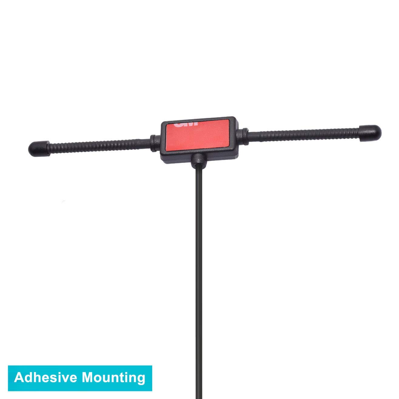 Bingfu Universal Car Stereo AM FM Dipole Antenna - Hidden Adhesive Mount Radio Antenna for VW, BMW, Mercedes - Improved Reception for Car Audio & Media Head Units - Perfect for SUVs and Vehicles
