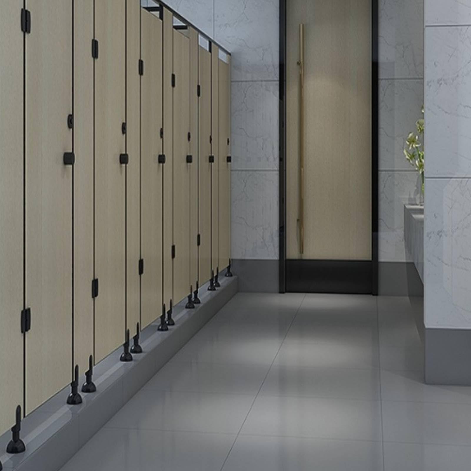 Stainless Steel Toilet Partition Feet - Restroom Hardware for Public Bathrooms