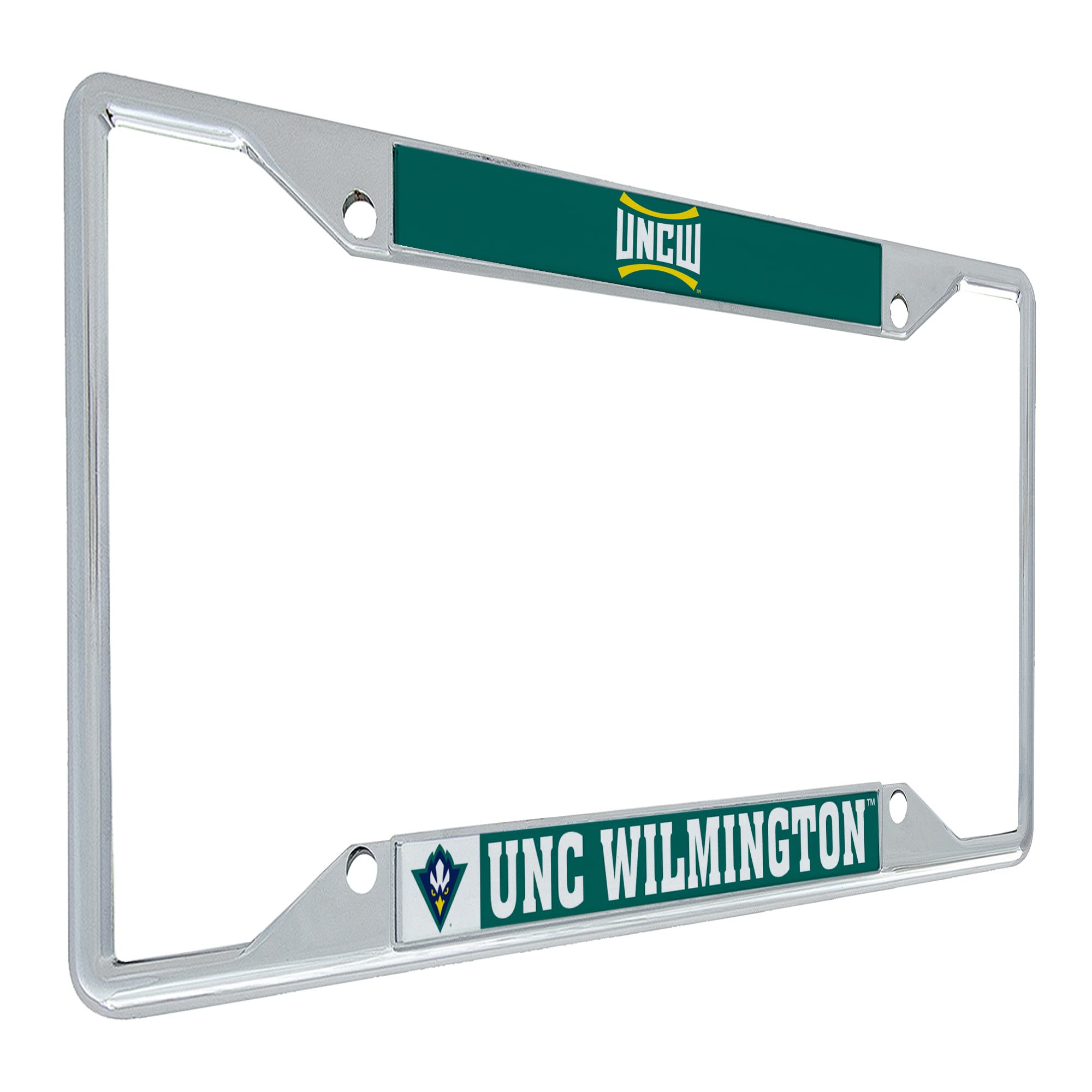 UNC Wilmington Seahawks Metal License Plate Frame - Desert Cactus Design Car Accessory for Front/Rear Bumper - Perfect for Alumni, Fans & Car Enthusiasts - Show School Spirit on Campus or Game Day