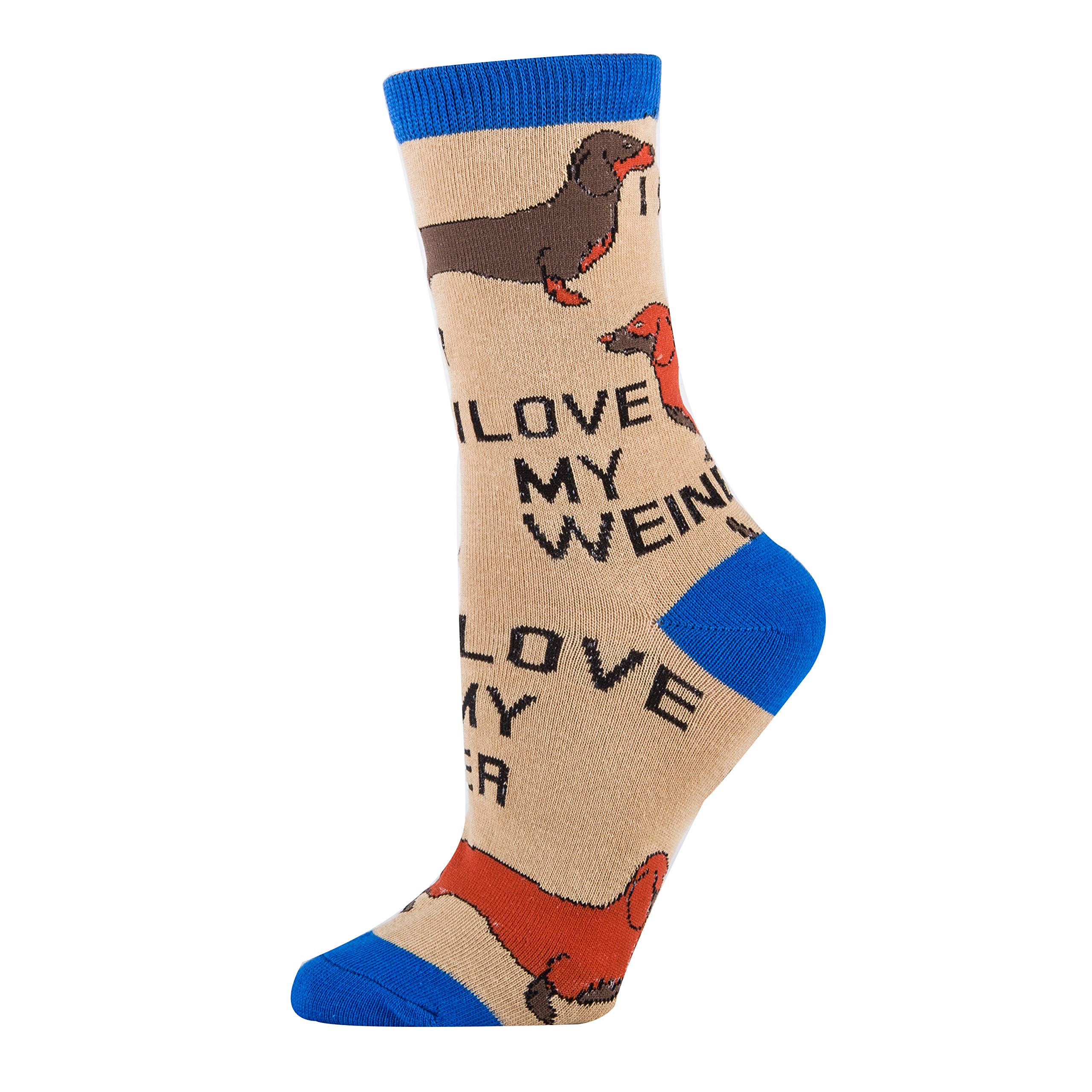 Funny Animal Crew Socks for Women - Novelty Dog Lover Gift Socks - Fits Women's Shoe Size 5-10 - Perfect for Casual Wear, Gifts & Costume Parties
