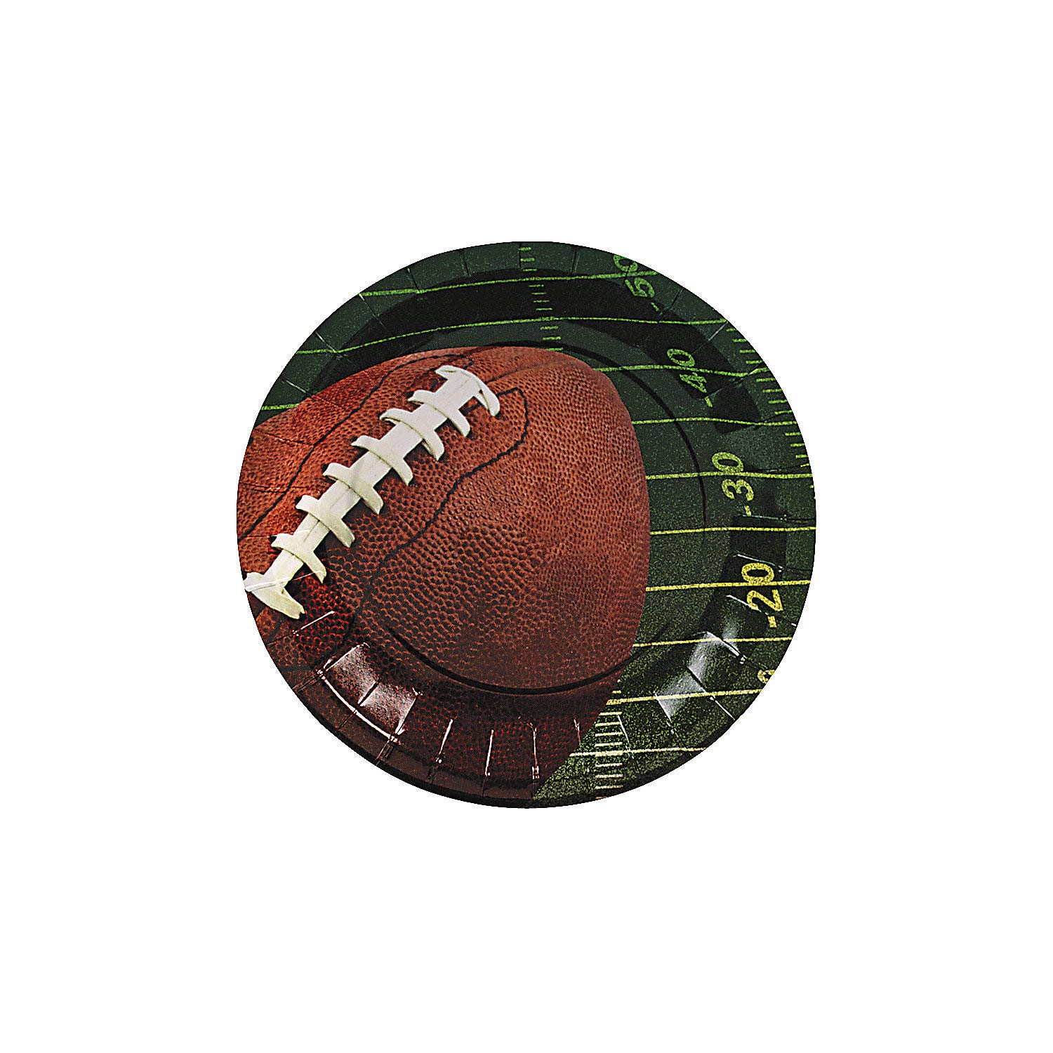 Fun Express Football Themed Paper Dessert Plates - 8-Pack Disposable Party Tableware for Sports Birthday, Baby Shower & Game Day Decorations - Perfect for Football Parties, Tailgates and Sports-Themed Events