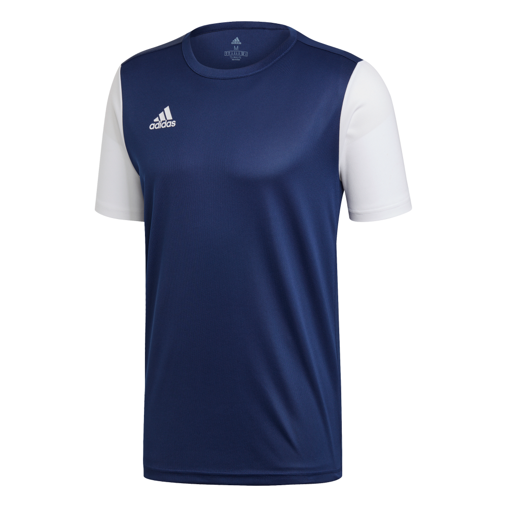 Adidas Youth Estro 19 Soccer Jersey - Dark Blue & White - Breathable Performance Shirt for Youth Soccer Players - Perfect for Games, Training & Team Uniforms