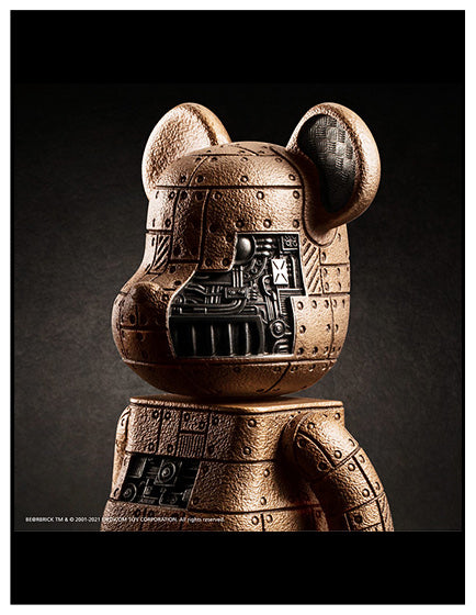 BEARBRICK X ROYAL SELANGOR STEAMPUNK Collectible Figure - Limited Edition Designer Toy for Display & Collection - Perfect for Home Decor, Office Display, and Gift Giving