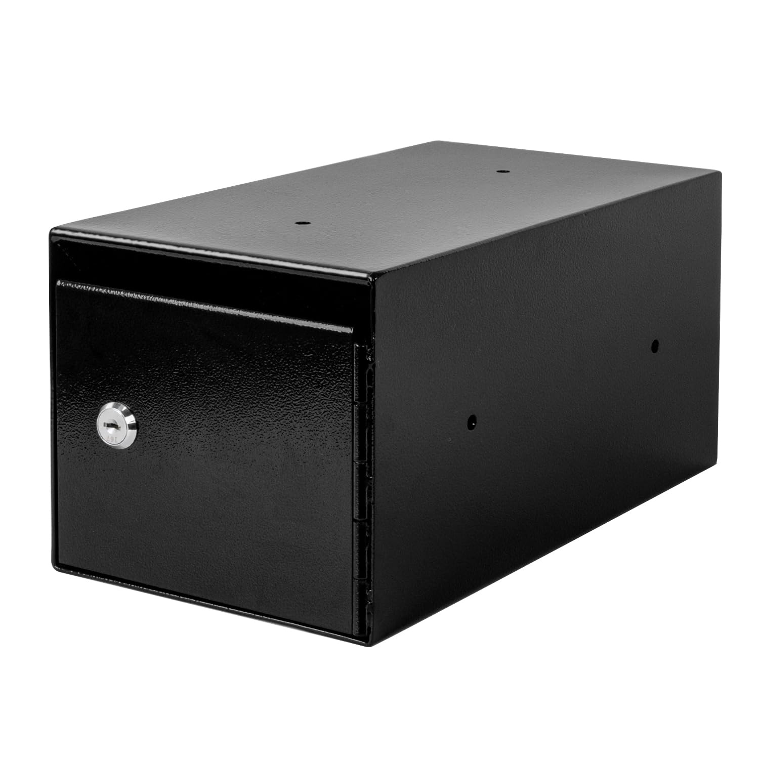 Steel Cash Drop Box with Lock - Secure Money Safe Box with Tamper-Proof Slot for Hotels, Apartments & Businesses - Ideal for Front Desk, Rental Offices & Cash Handling
