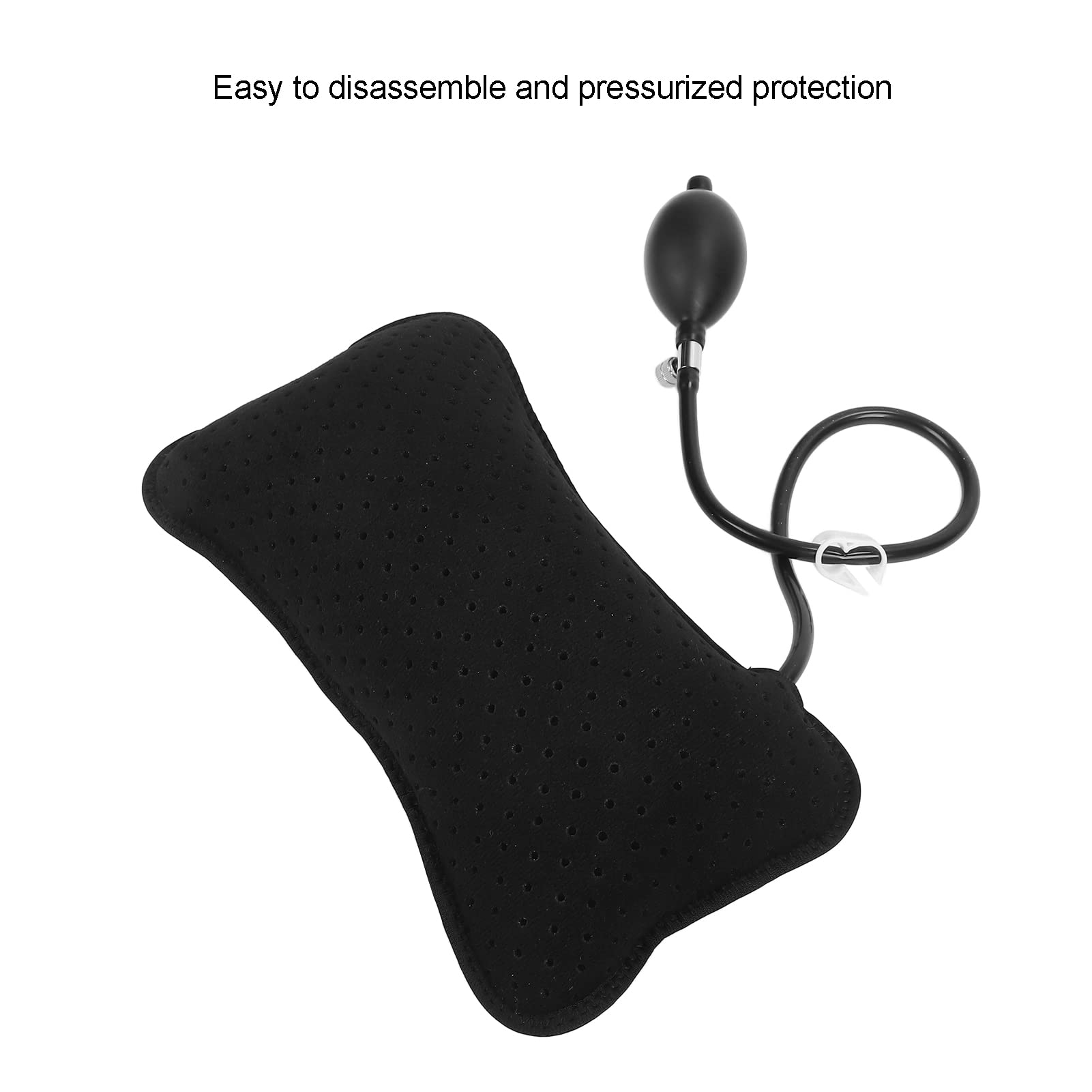 Best Inflatable Lumbar Support Pillow for Back Pain Relief - Memory Foam Travel & Car Pillow - Portable Lower Back Cushion for Office Chair, Long Driving, Sleeping & Waist Support - Ideal for Home, Work & Travel Use