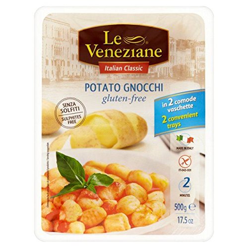 Le Veneziane Gluten Free Potato Gnocchi - 2 Pack (500g/1.1lbs Total) | Vegan & Celiac-Friendly Pasta | Perfect for Italian Dinners, Family Meals & Special Diets