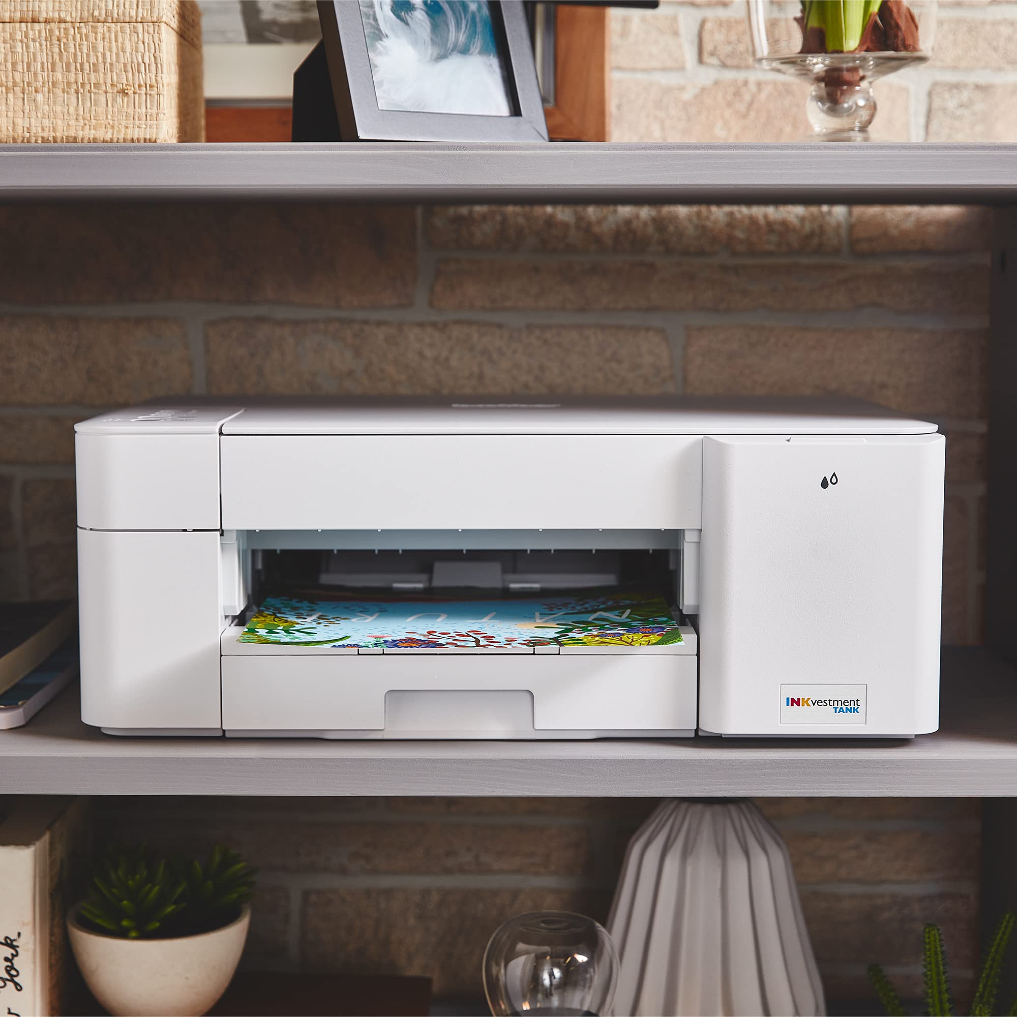 Brother MFC-J1205WXL INKvestment Tank Wireless All-in-One Color Inkjet Printer - 2 Years Ink Supply, Mobile Printing, Copy & Scan - Perfect for Home Office & Small Business Printing Needs