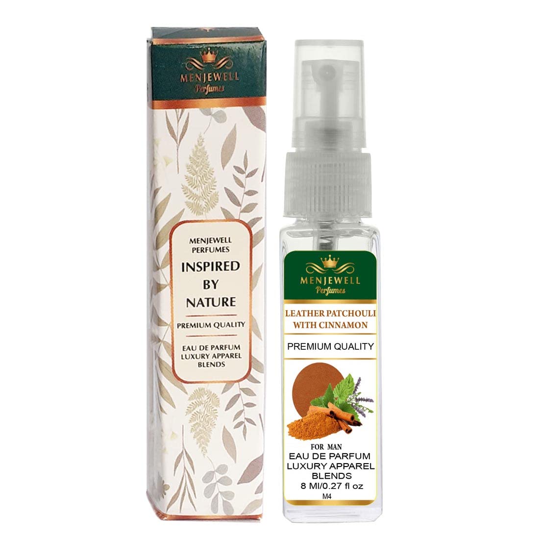 Men's Luxury Patchouli & Cinnamon Eau De Parfum | Premium 8ml EDP Fragrance for Men | Perfect for Date Nights & Special Occasions