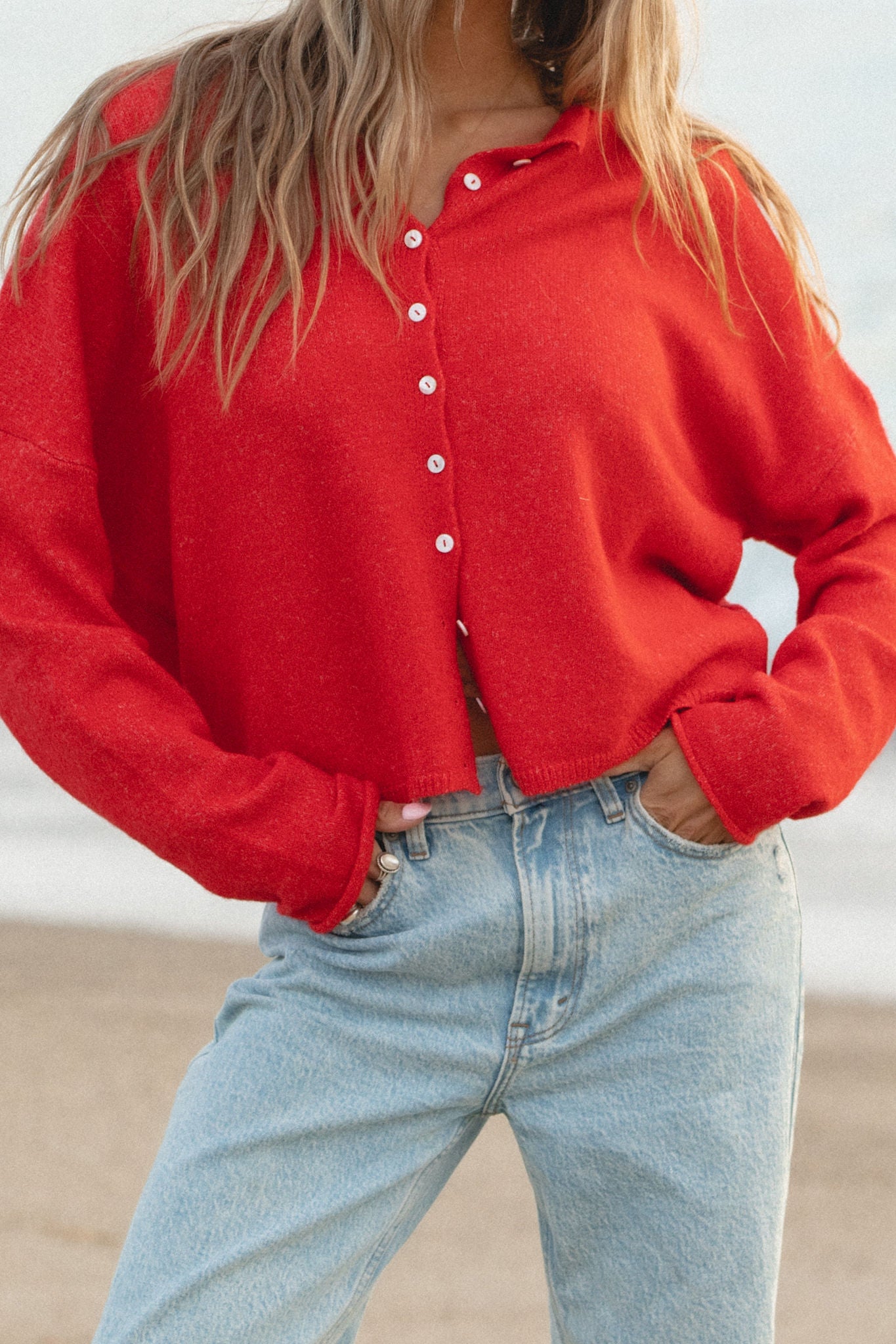 Free Falling Button Cardigan for Women - Soft & Stylish Open Front Knit Sweater | Perfect for Casual Outfits, Layering in Fall & Winter