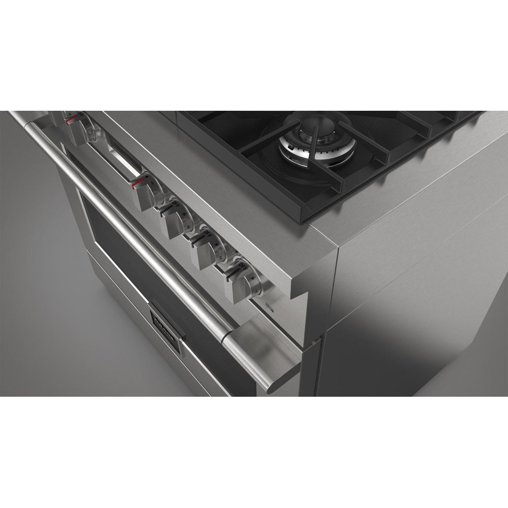 Fulgor Milano 36-inch 400 Series Accento Dual Fuel Range - Stainless Steel Professional Gas & Electric Oven (F4PDF366S1) for Modern Kitchen & Gourmet Cooking