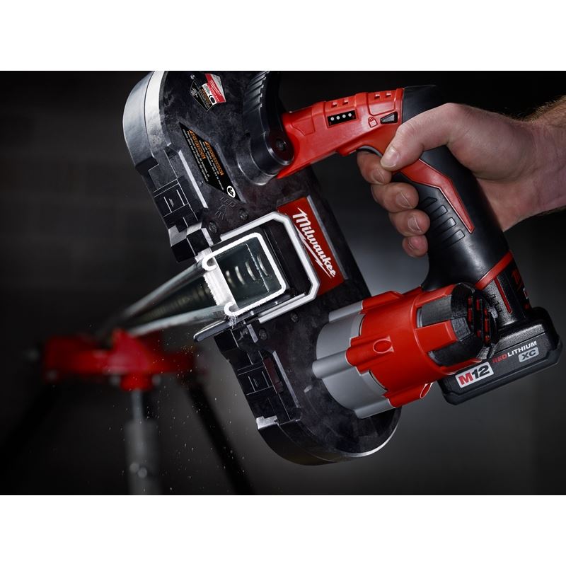 M12 12V Lithium-Ion Cordless Sub-Compact Band Saw Kit (2429-21XC) - Perfect for Plumbing, Electrical Work & DIY Metal Cutting Projects