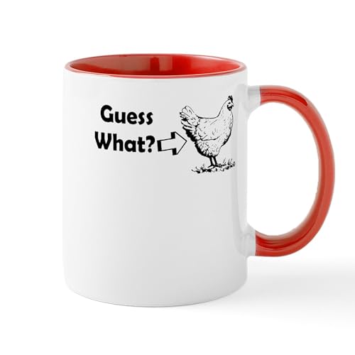 White/Red Inside - GUESS WHAT CHICKEN BUTT Mug