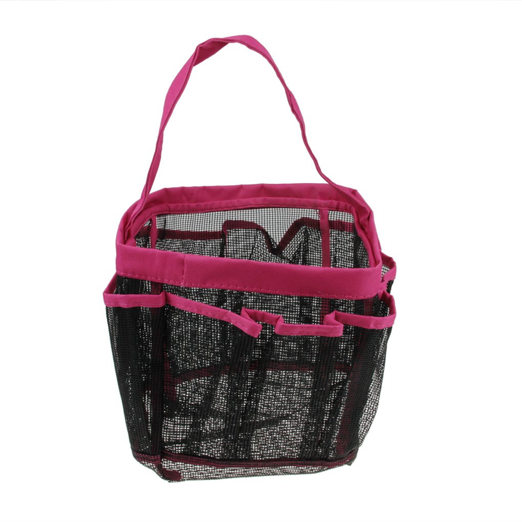 Quick Dry Hanging Shower Caddy with 8 Pockets - Portable Bath & Toiletry Organizer for Shampoo, Soap & Cosmetics - Ideal for College Dorm, Gym, Camp & Travel - Lightweight Shower Storage Bag with Handle - Perfect for Small Bathrooms & On-the-Go Use