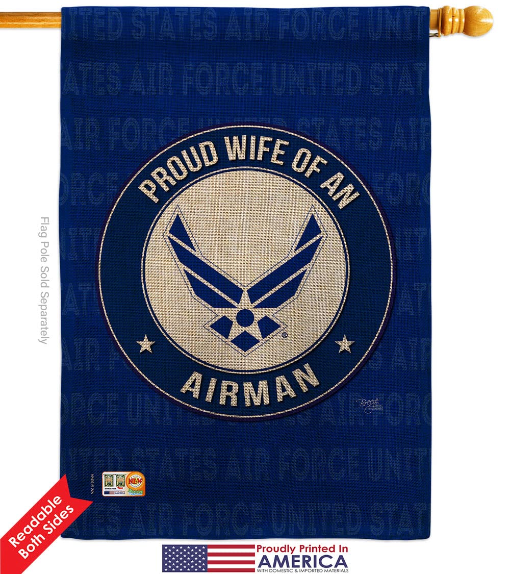 USA Made Double-Sided 28x40 Inch Air Force Garden Flag - Patriotic Military House Banner for US Armed Forces Veterans, Retirees & Proud Families | Perfect Yard Decoration for Memorial Day, Veterans Day & Military Appreciation Events