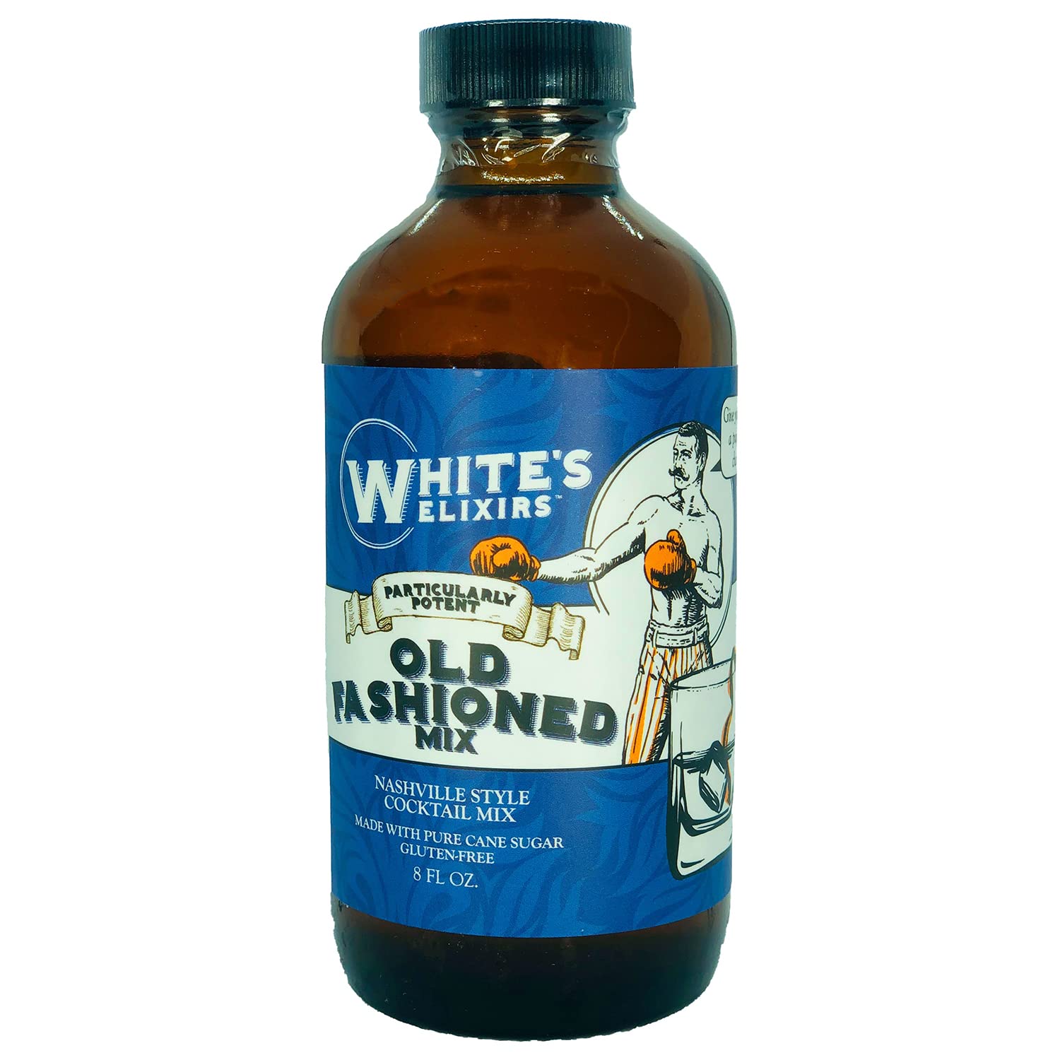 White's Elixirs Natural Cane Sugar Cocktail Mixers - 8oz Bottles (Old Fashioned Flavor, Pack of 1) | Premium Bar Mix for Home Bartending, Parties & Craft Cocktails