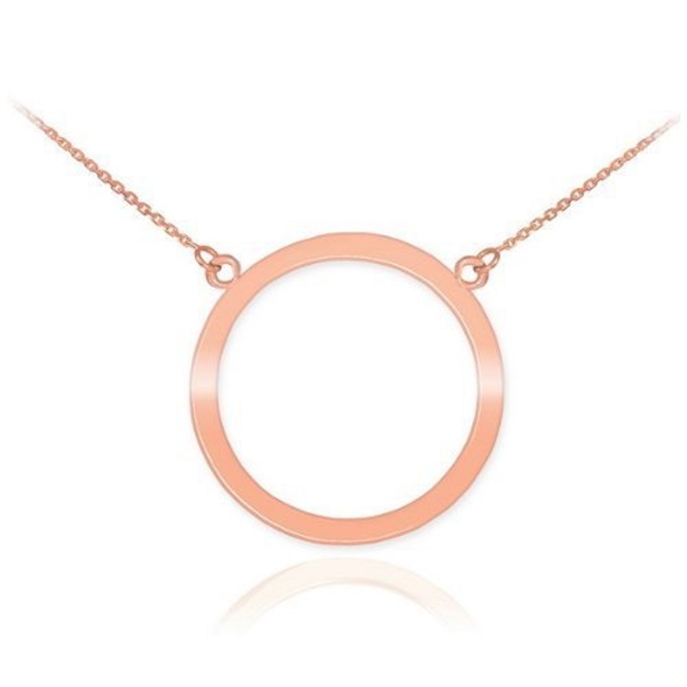 14K Rose Gold Circle of Life Pendant Necklace - Spiritual Karma Jewelry for Women, Gift for Her, Yoga & Meditation Accessory