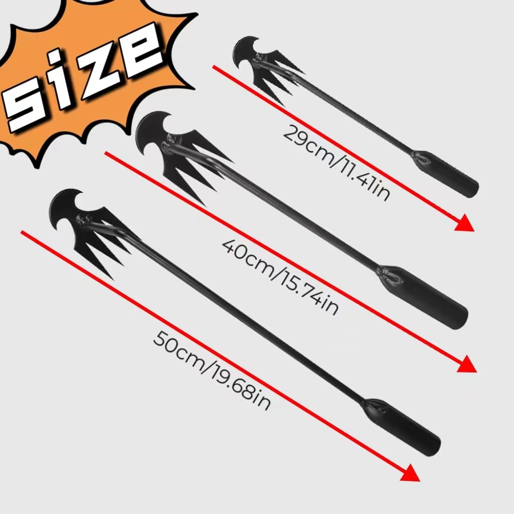 **4-Toothed Manual Weed Puller Tool - Dual Purpose Garden Weeder for Easy Uprooting & Removal - 2PCS 12IN Multifunctional Weeding Tool (Perfect for Lawns, Flower Beds & Vegetable Gardens)**