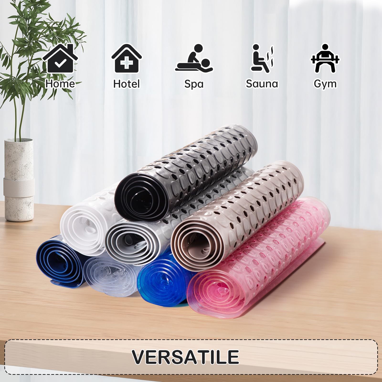 Non-Slip Bathtub and Shower Mat 35