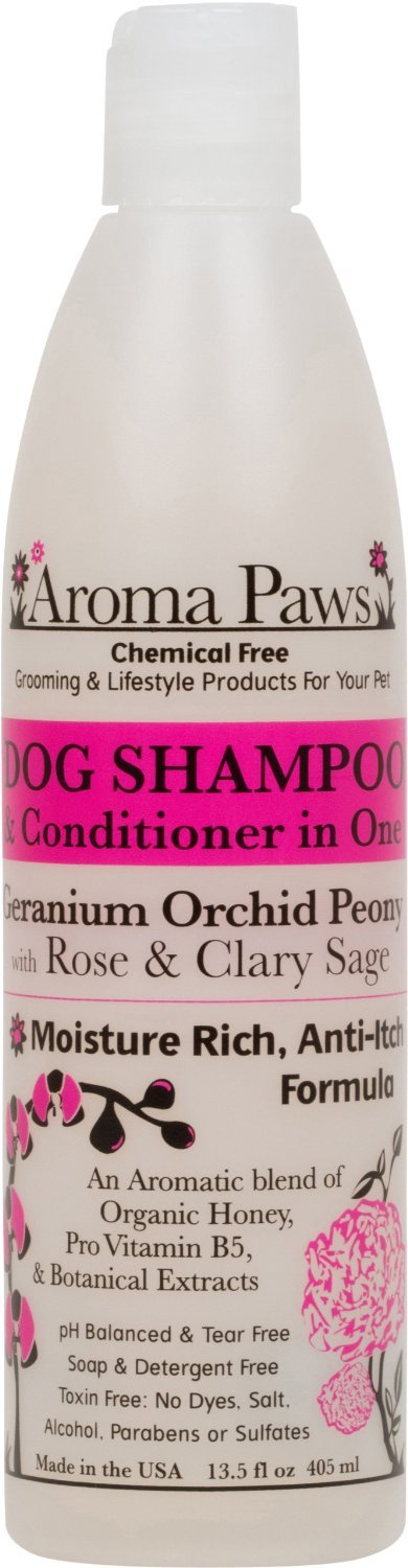 Premium Dog Shampoo & Conditioner Set - Moisturizing Formula with Geranium, Rose & Sage Essential Oils | Gentle Cleansing for Dry Skin & Coat Care | Perfect for Bath Time & Grooming Sessions