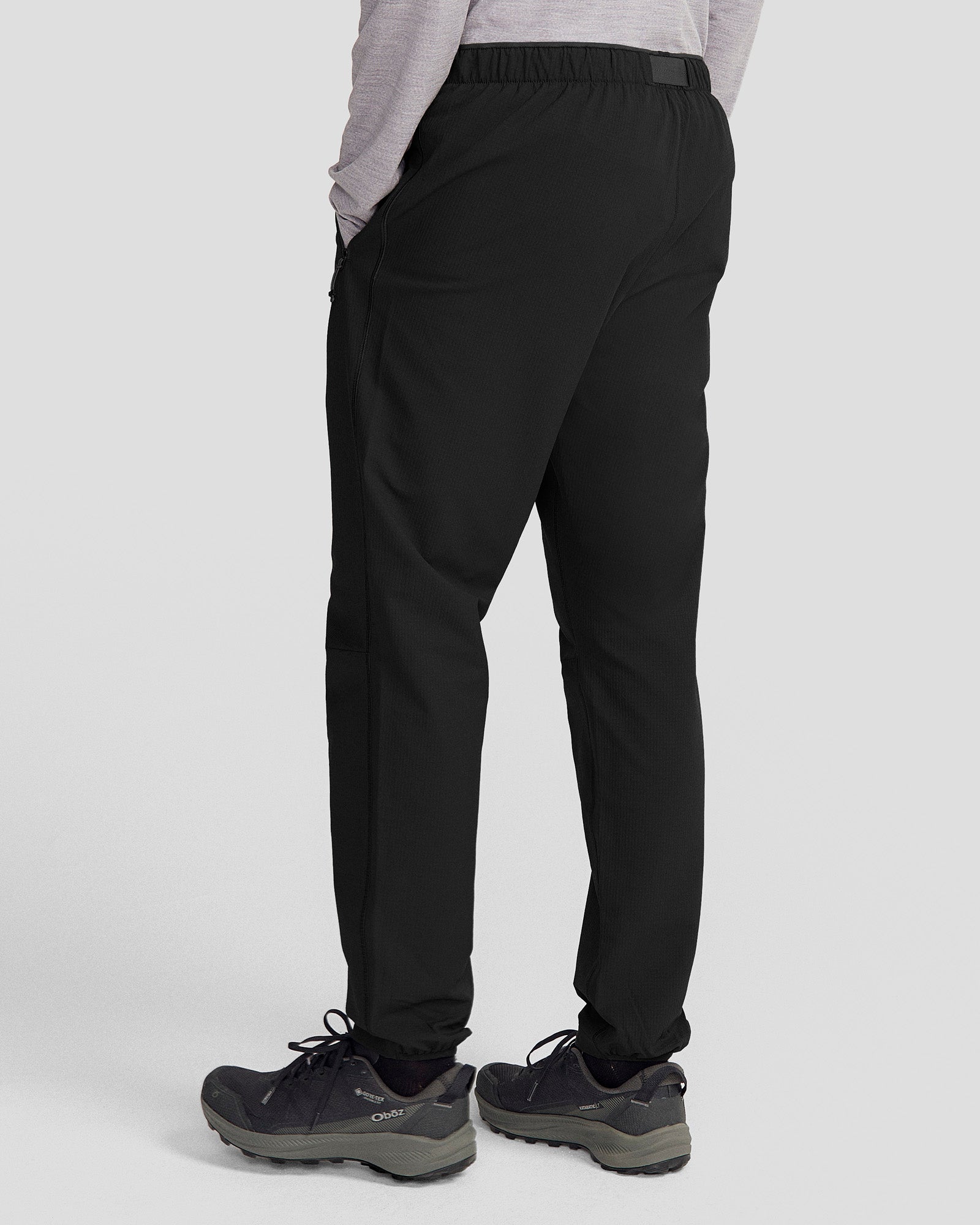 Men's Aysen Fleece Joggers - Soft Comfortable Winter Pants for Running, Lounge & Travel - Black Stingray Color